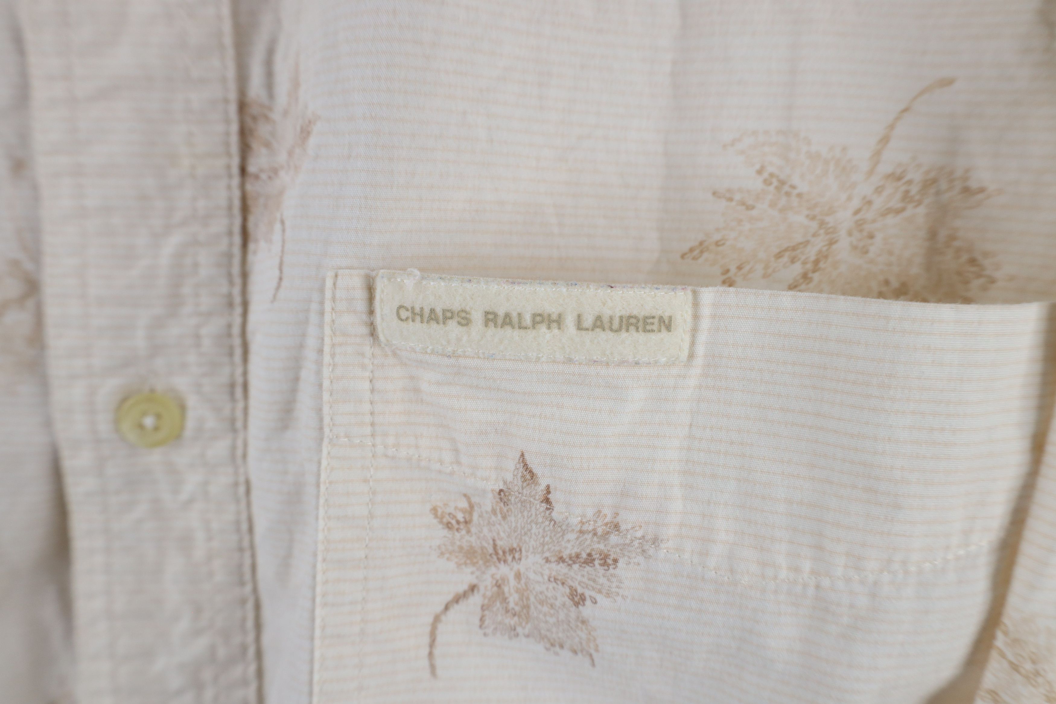 Polo Ralph Lauren Vintage 90s Chaps Ralph Lauren Over Print Button Down Shirt Size US XL / EU 56 / 4 - 4 Thumbnail
