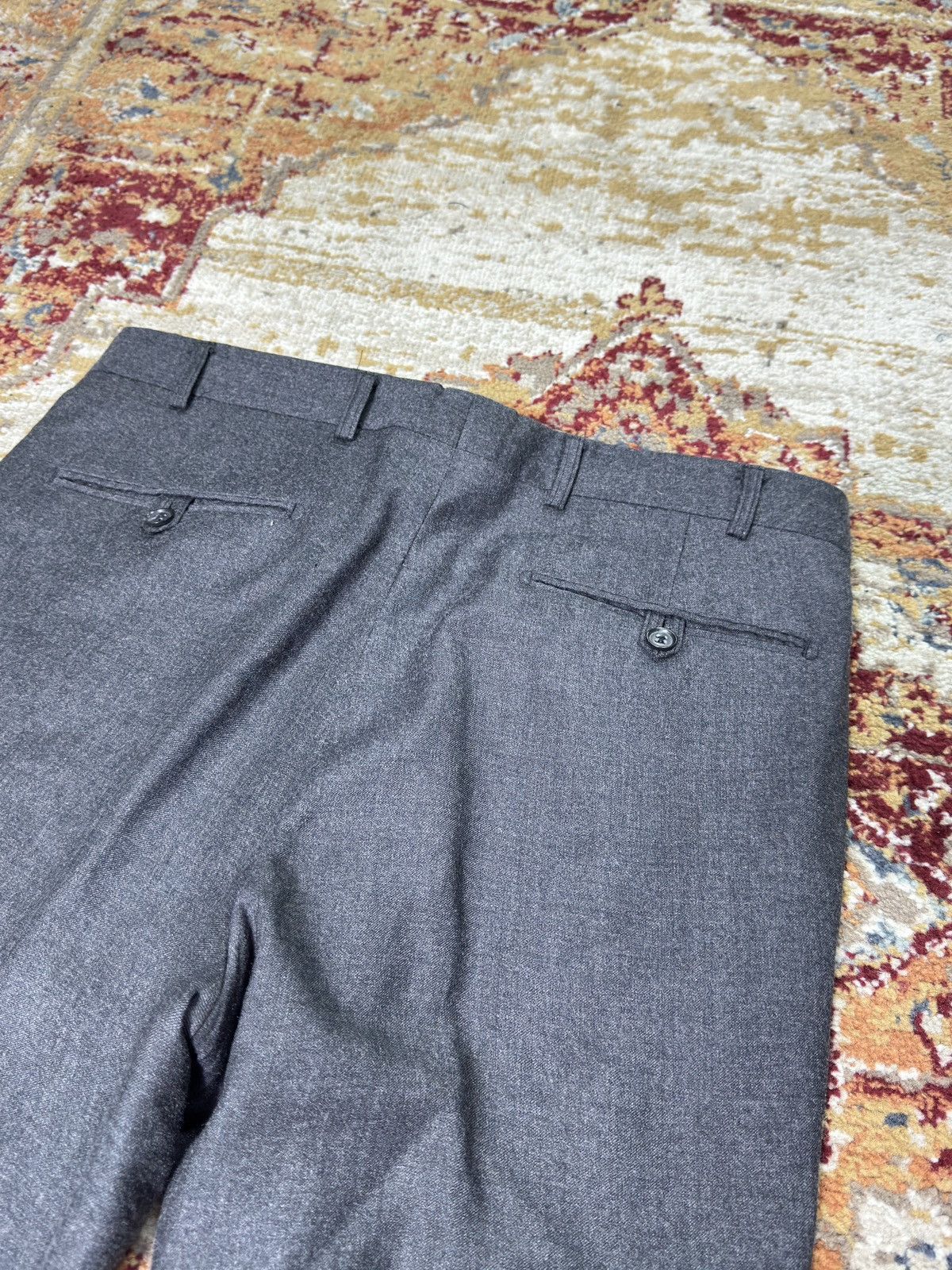 Vintage 1980s Wool Suit Pants Baggy Trousers Blend Balenciaga Rick Size US 33 - 5 Thumbnail