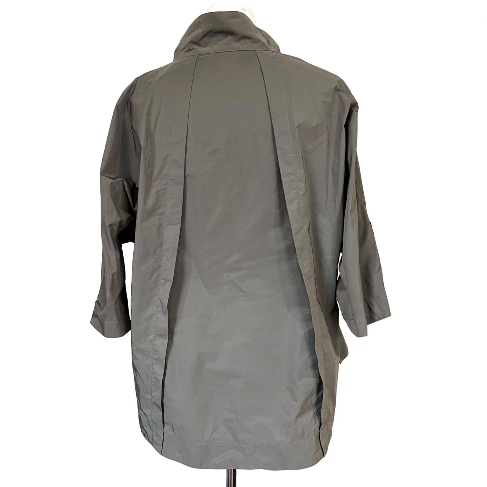Vintage Sun Kim Women’s Jacket Pullover Water Repellent 3/4 Sleeve XS Gray Pockets Pullover Lightweight Collared Zip Accent Boston Jacket Womens XS Size XS / US 0-2 / IT 36-38 - 7 Thumbnail