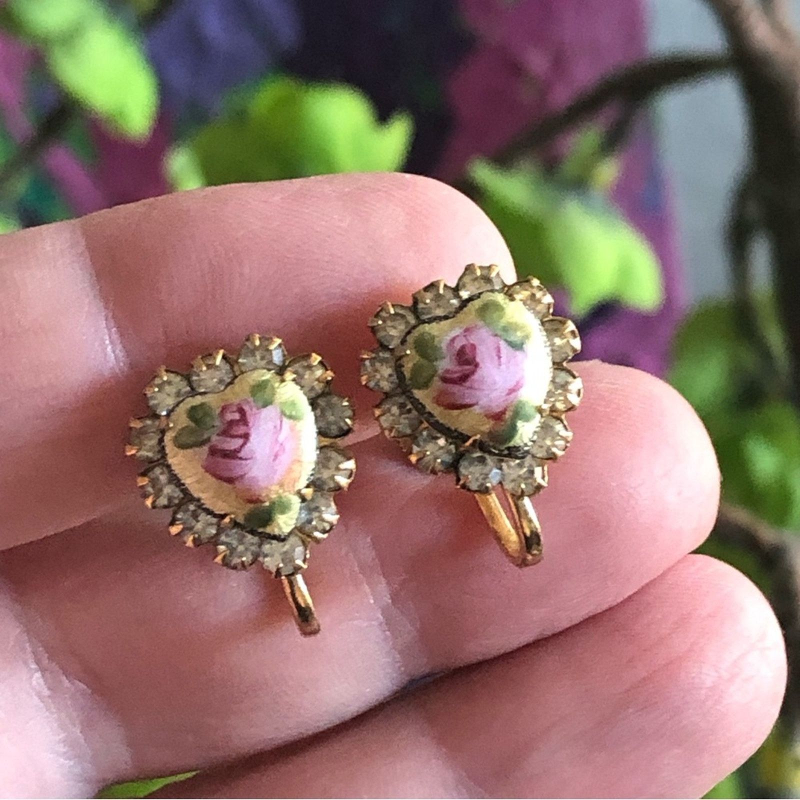 Vintage Vintage 50s Victorian revival enamel heart jewelry set Size ONE SIZE - 8 Thumbnail