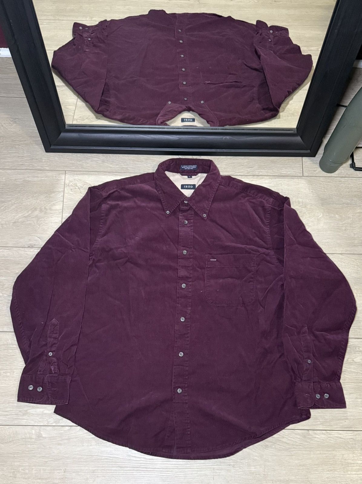 Izod Y2K 2000s Izod Corduroy Button Up Long Sleeve Size US L / EU 52-54 / 3 - 1 Thumbnail
