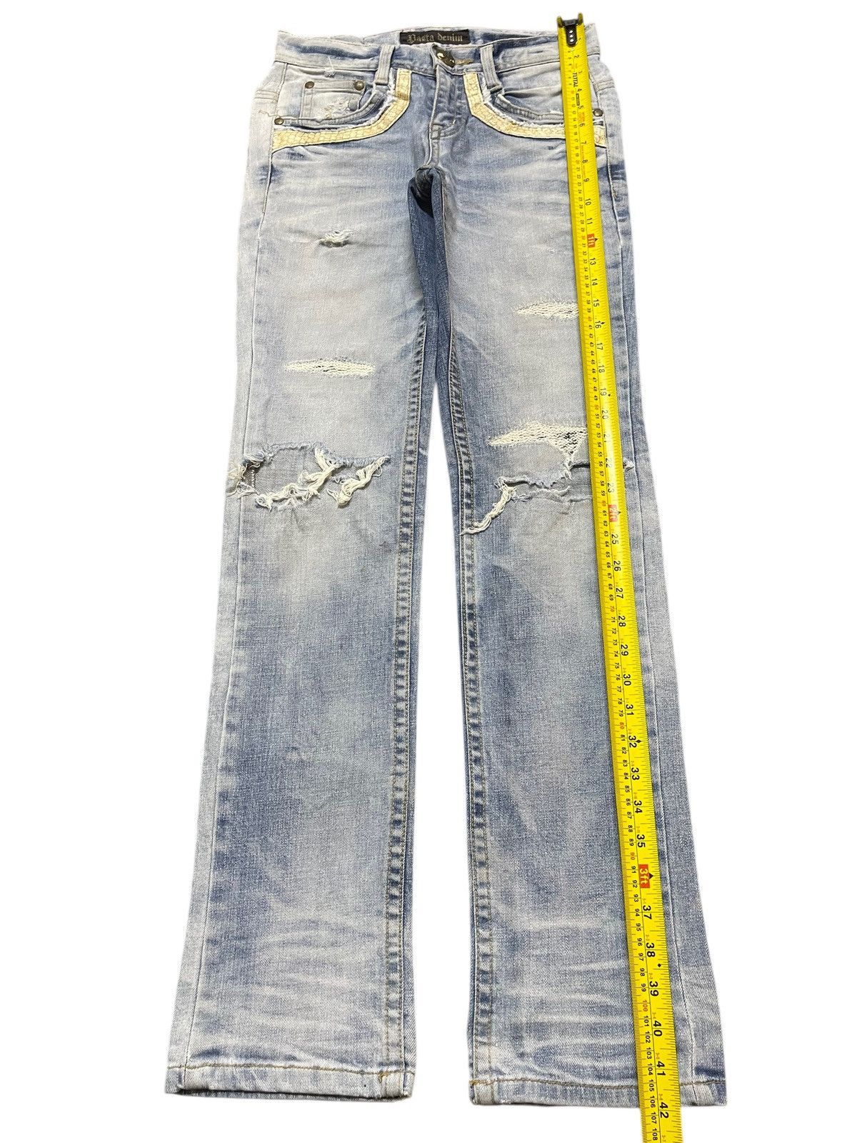 If Six Was Nine Vintage Japanese Brand Faded Wash Distress Cross Wing Style Size US 29 - 12 Thumbnail