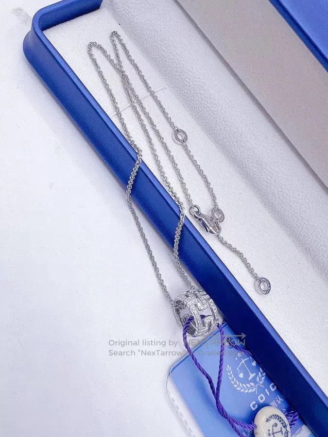 Bvlgari BVLGARI White Gold Paperclip Necklace. Size ONE SIZE - 3 Thumbnail