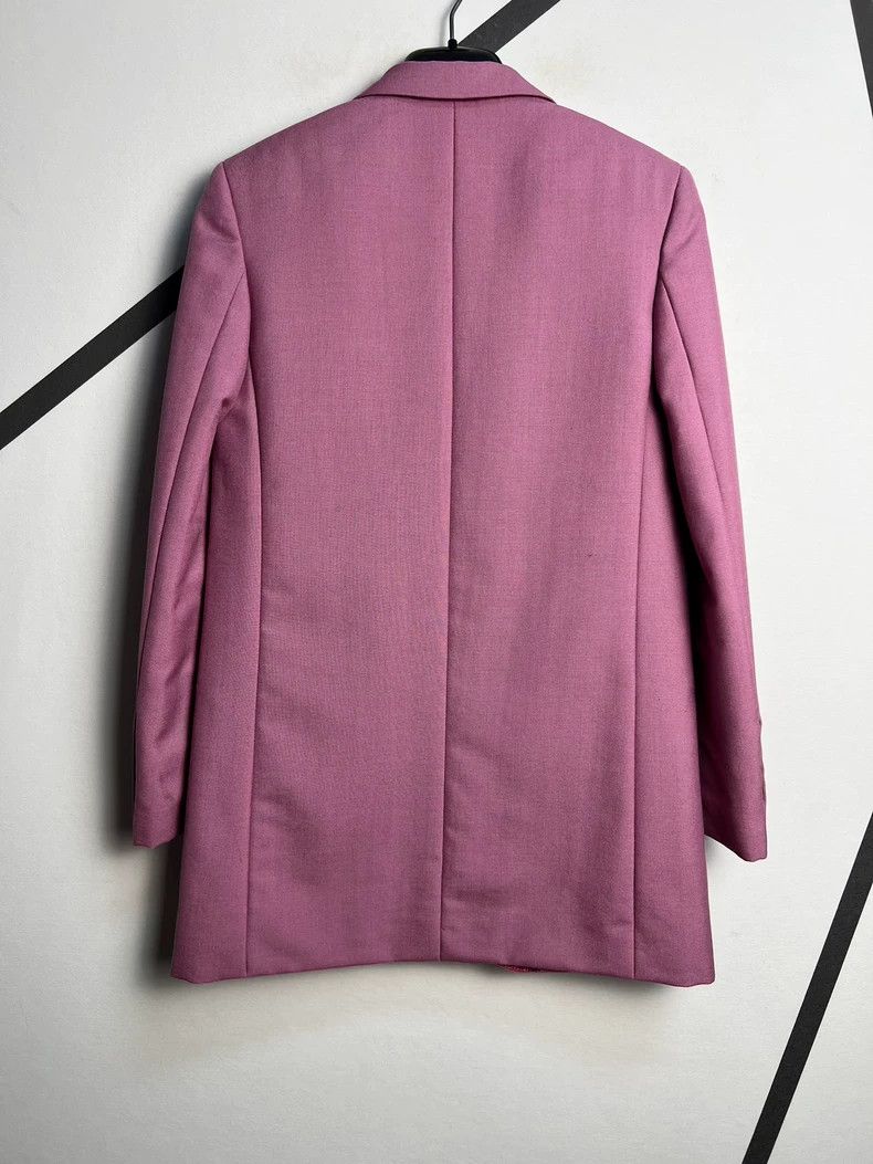 Saint Laurent Paris Saint Laurent Paris Pink satin sword collar wool smoking s Size XXS / US 00 / IT 34 - 2 Thumbnail