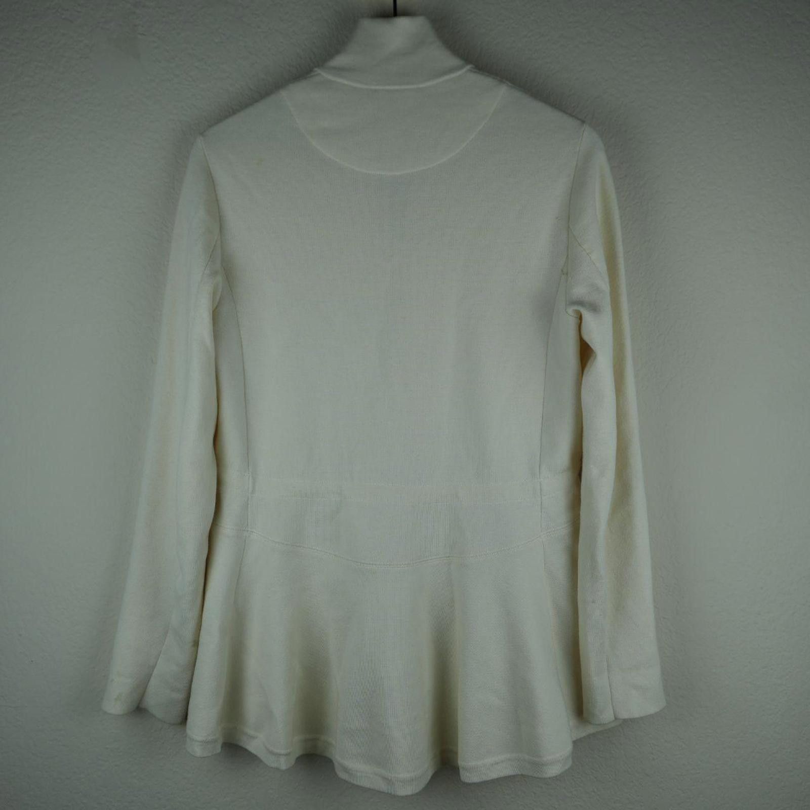 Akris Punto Jacket Women\'s 6 Cream Schurwolle Virgin Wool