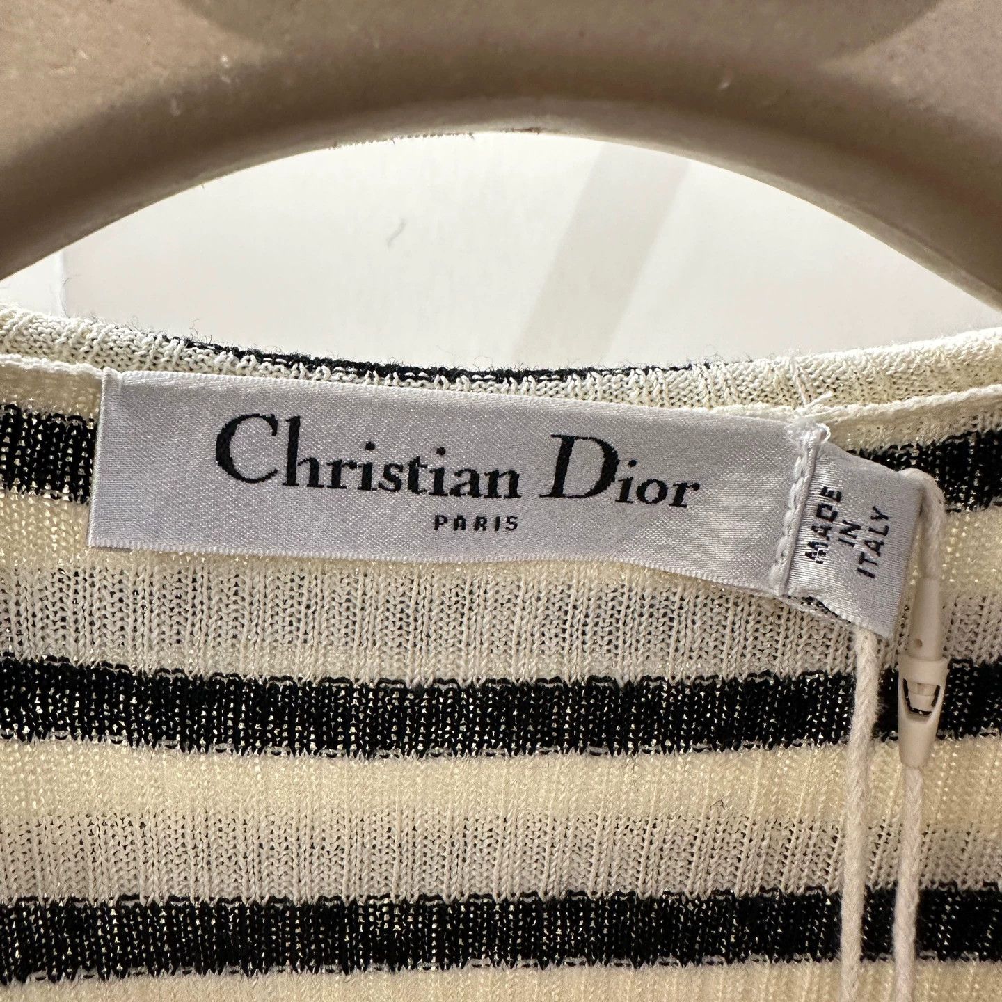 Christian Dior Monsieur Christian Dior may417 25 linen long navy logo women's shirt 38 Size S / US 4 / IT 40 - 3 Thumbnail