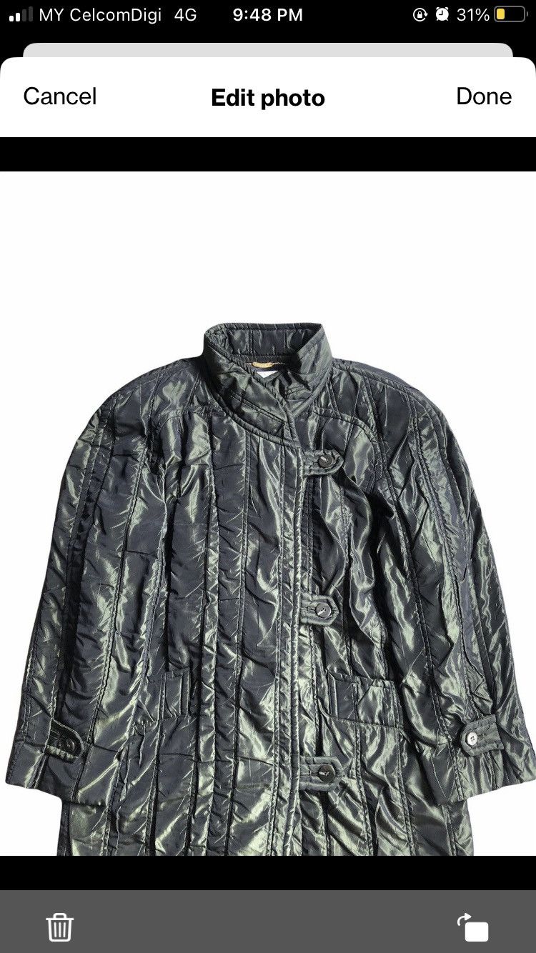 Japanese Brand × Vintage Vintage Gio Vaguelette Emerald Green Trench Coat Size M / US 6-8 / IT 42-44 - 9 Thumbnail