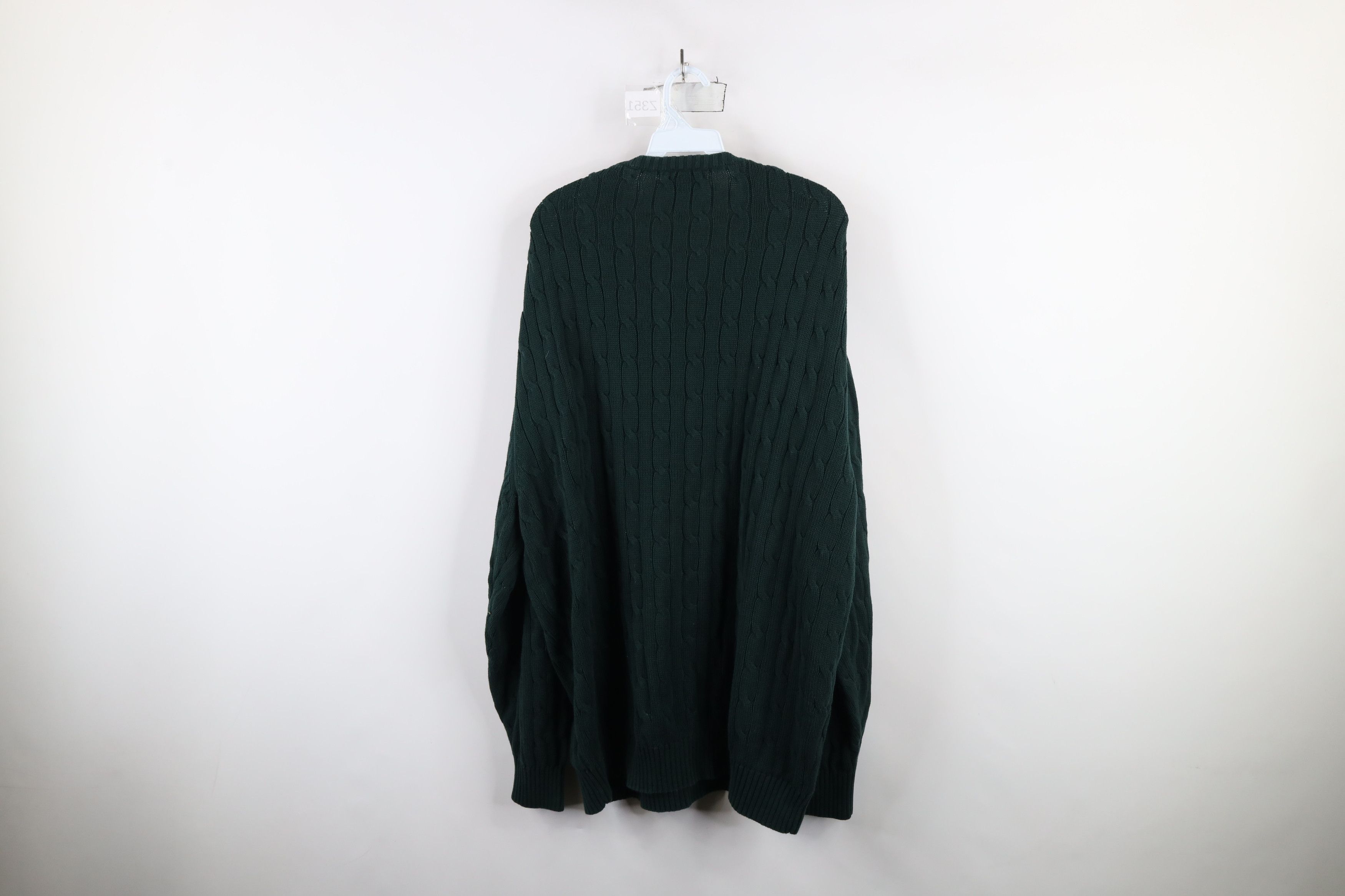 Jos. A. Bank × Vintage Vintage Jos A Bank Blank Chunky Cotton Cable Knit Sweater Size US XXL / EU 58 / 5 - 6 Thumbnail