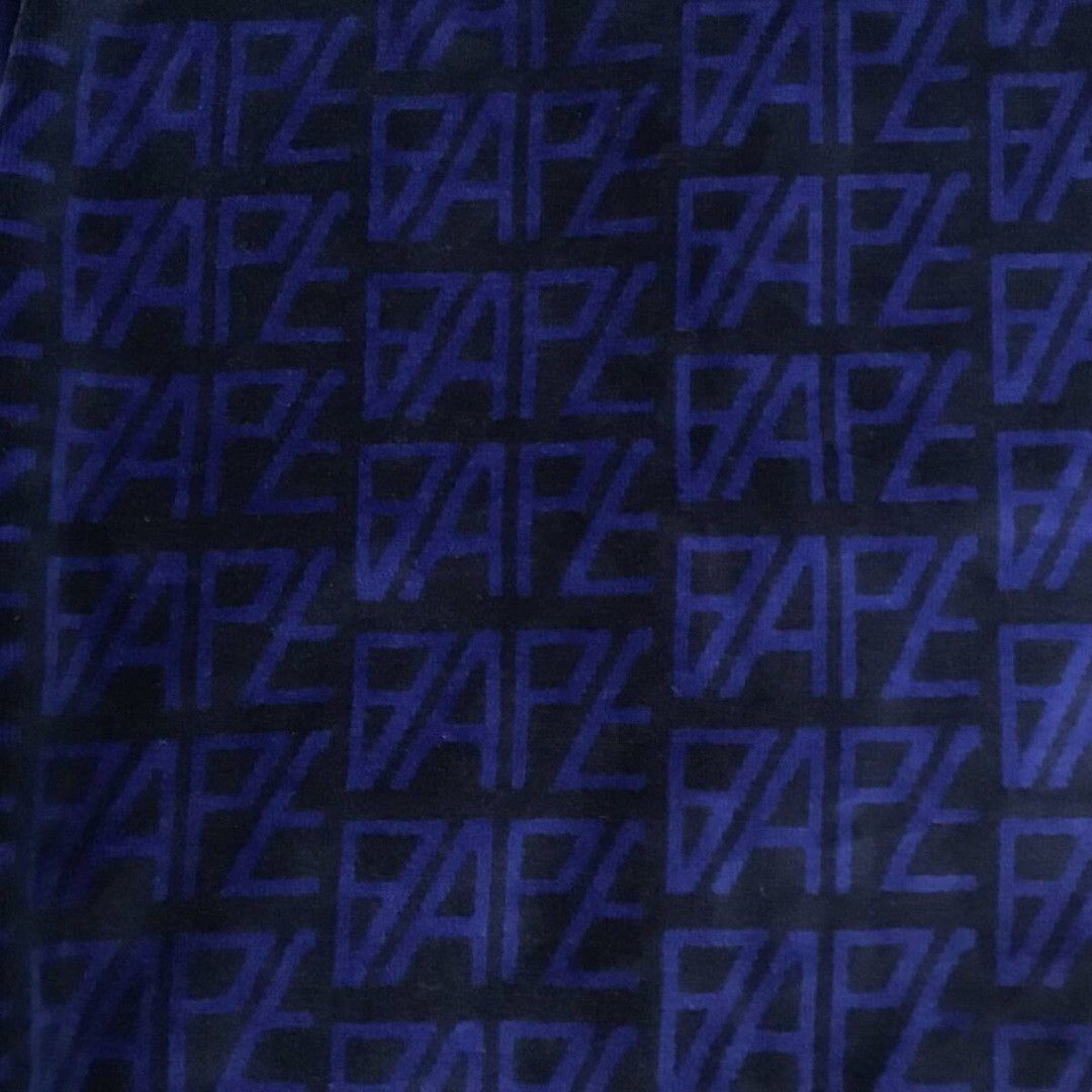 Bape BAPE Logo Monogram Velour Shark Full Zip Hoodie APE Size US XL / EU 56 / 4 - 7 Thumbnail