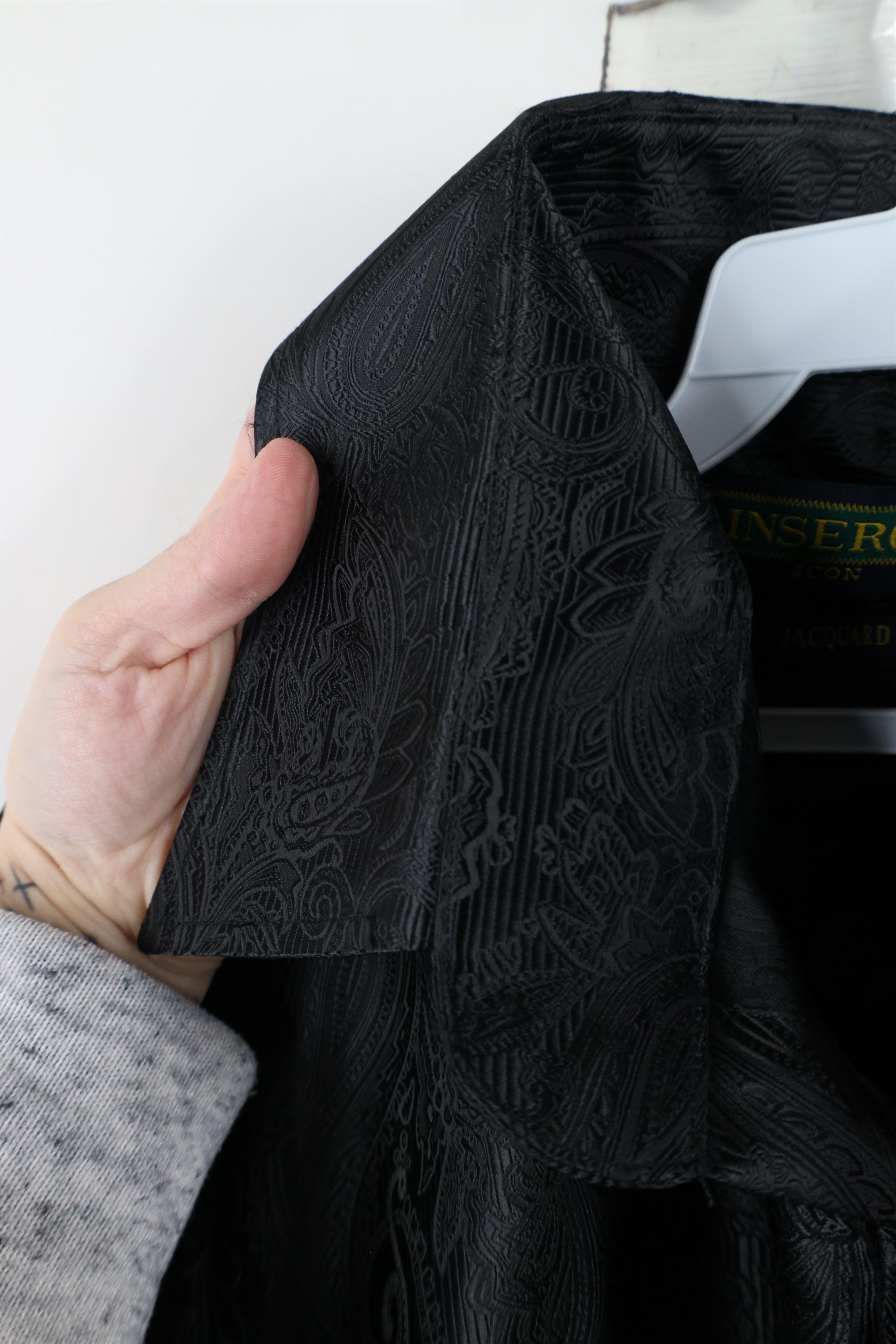 Vintage Vintage 90s Streetwear Paisley Collared Button Shirt Black Size US XL / EU 56 / 4 - 7 Thumbnail