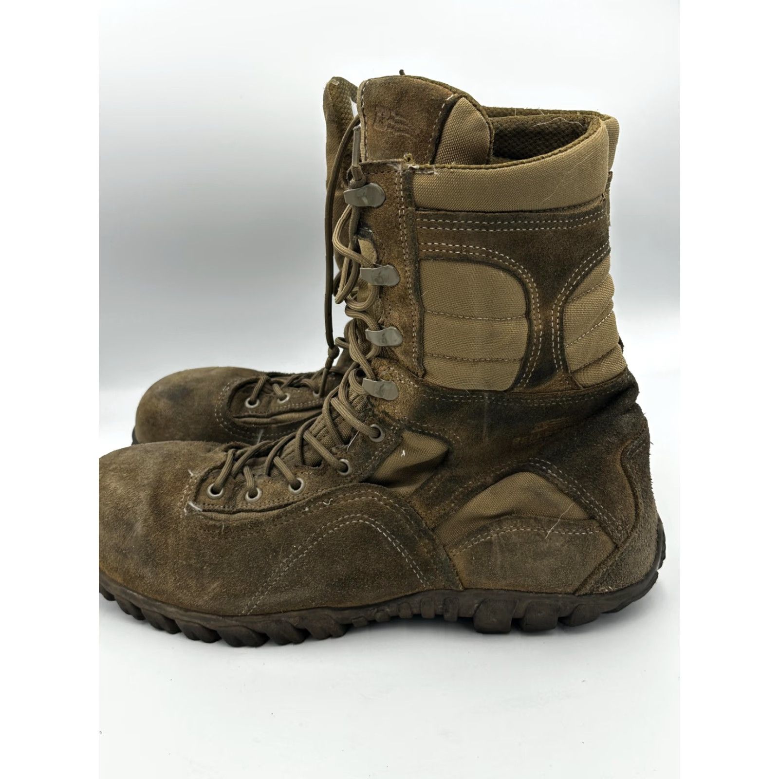 Vintage Belleville Sabre 533 ST Boots Mens Size 13.5 Brown Combat Steel Toe ASTM EH Size US 14 / EU 47 - 3 Thumbnail