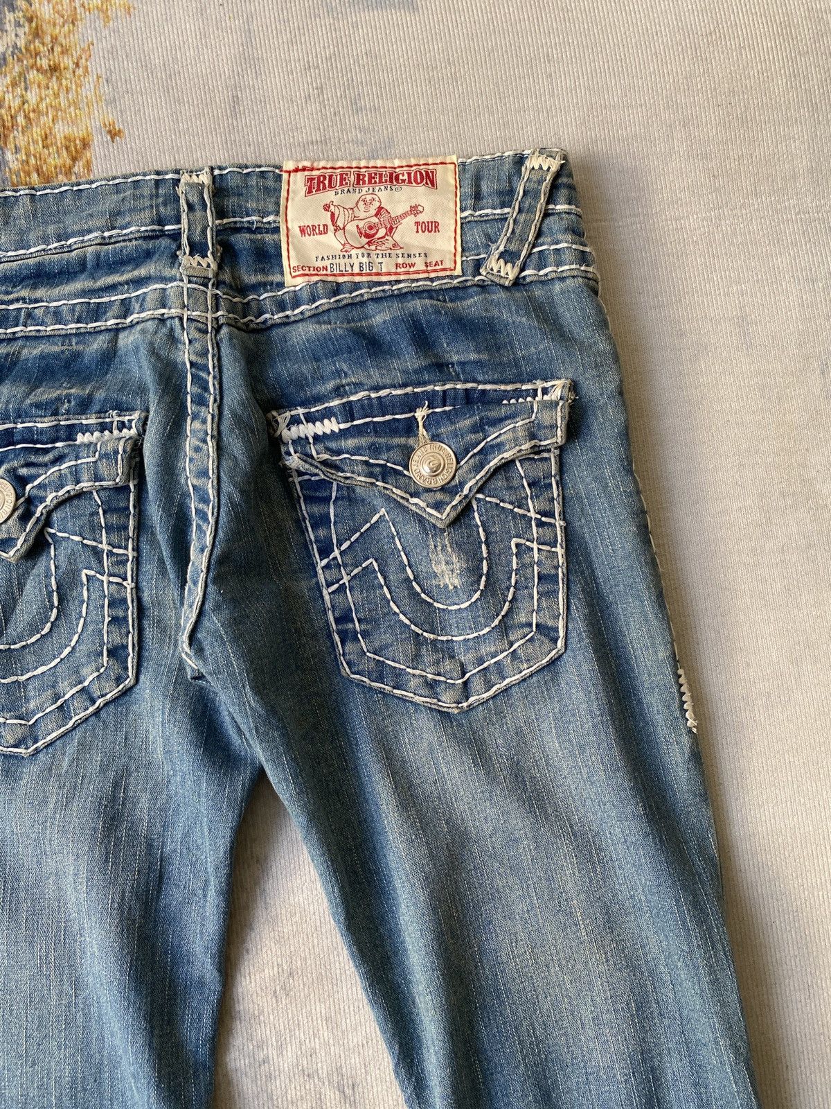 True Religion True Religion Remake Super Flare Low Rise Jeans Size US 28 / EU 44 - 18 Thumbnail