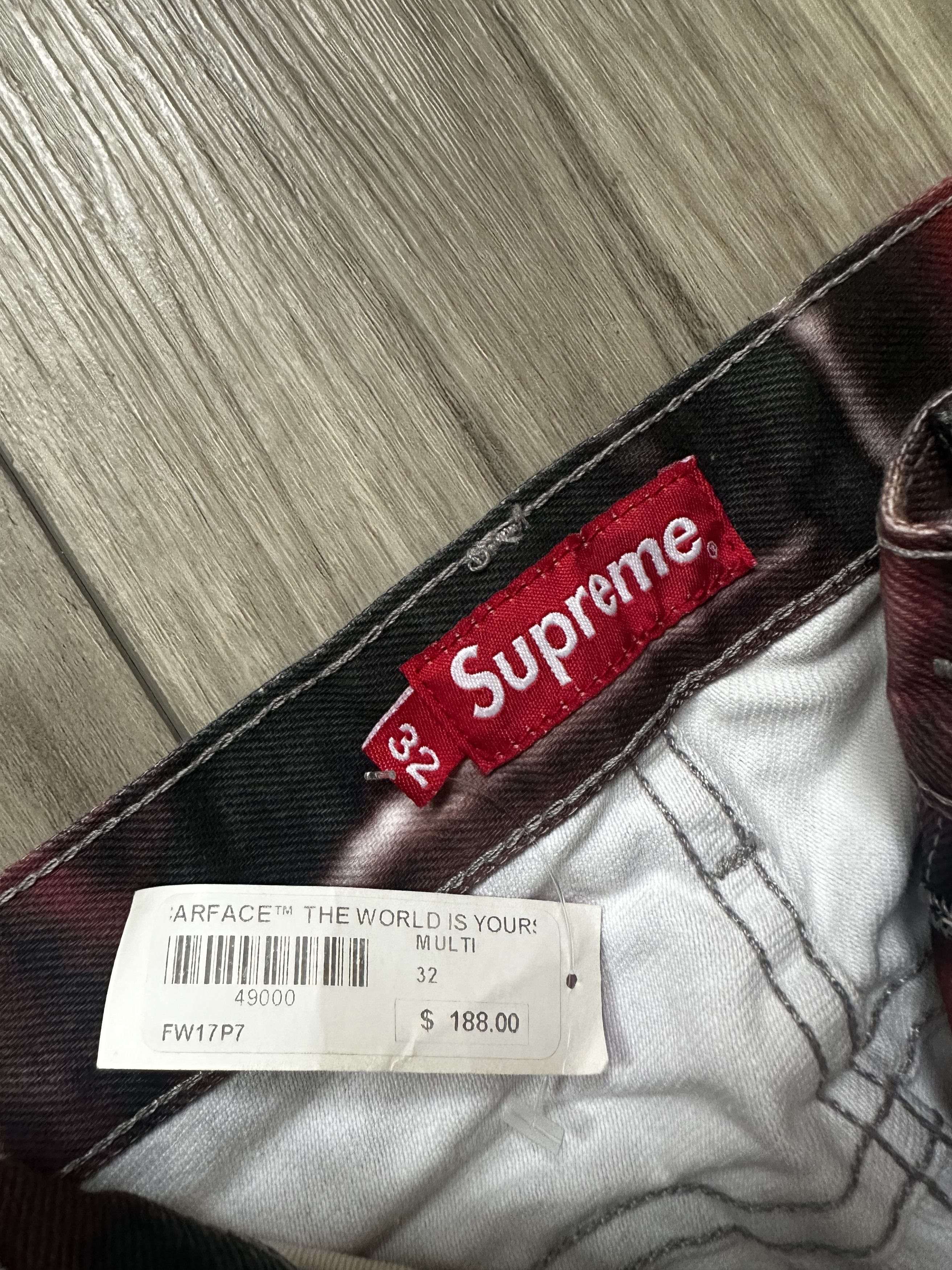 Supreme Supreme FW 2017 Scarface the World Is Yours Jeans Size US 32 / EU 48 - 7 Thumbnail