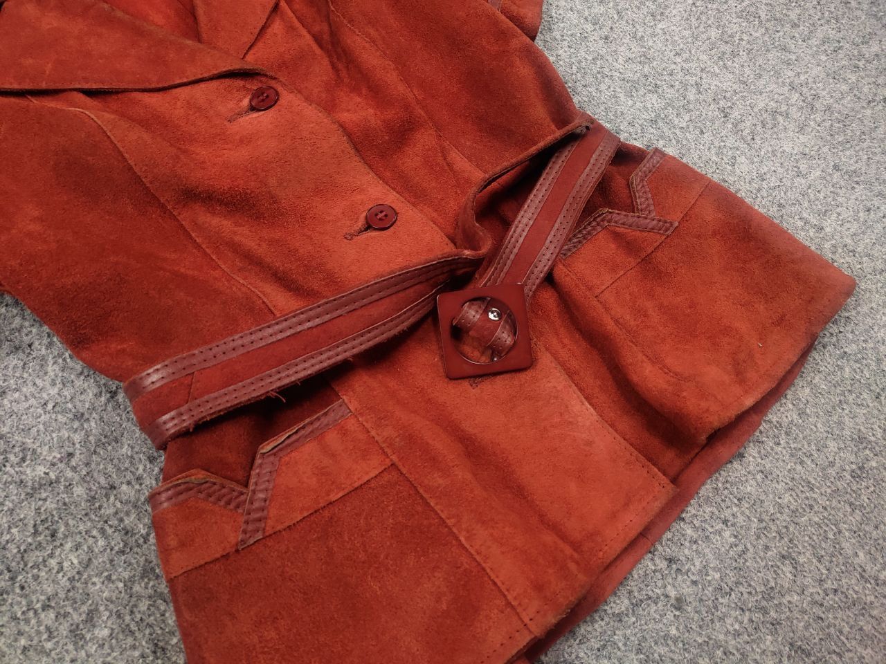 Vintage Vintage 60s Limited Suede Leather Short sleeve Blazer Jacket Size L / US 10 / IT 46 - 7 Thumbnail