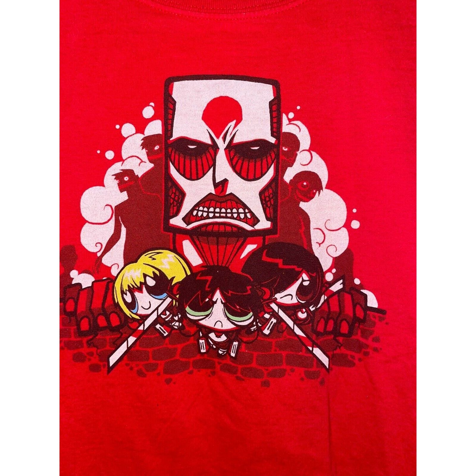 Gildan Women's Y2K Power Puff Girls Red Shirt Women L Large 2000s Size L / US 10 / IT 46 - 2 Thumbnail