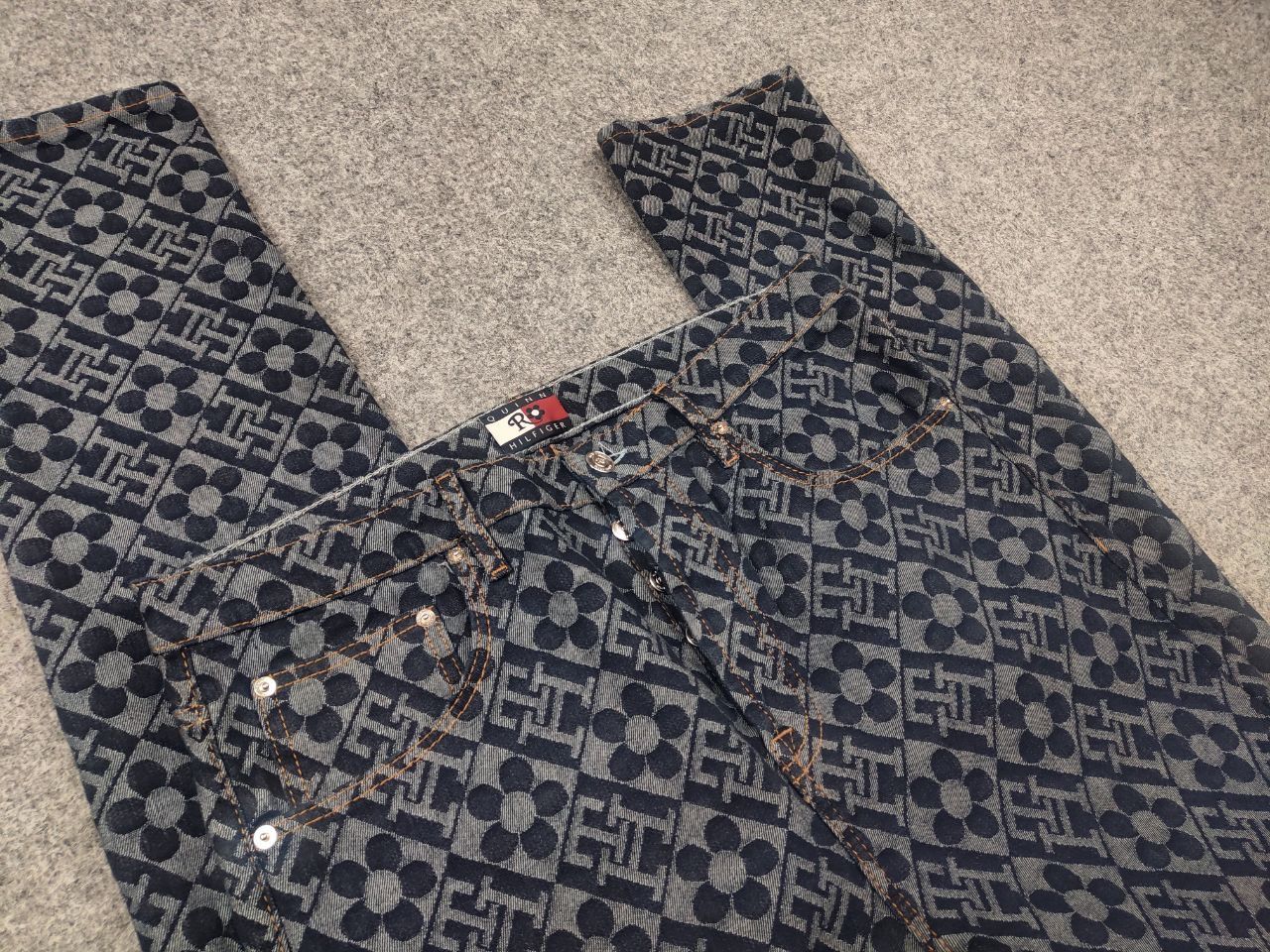 Tommy Hilfiger Richard Quinn Tommy Hilfiger Monogram jacquard Denim Jeans Size US 32 / EU 48 - 7 Thumbnail