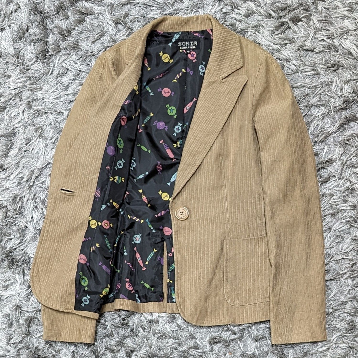Sonia Rykiel Sonia by Sonia Rykiel Single Button Stripe Jacket Coat Size S / US 4 / IT 40 - 1 Thumbnail