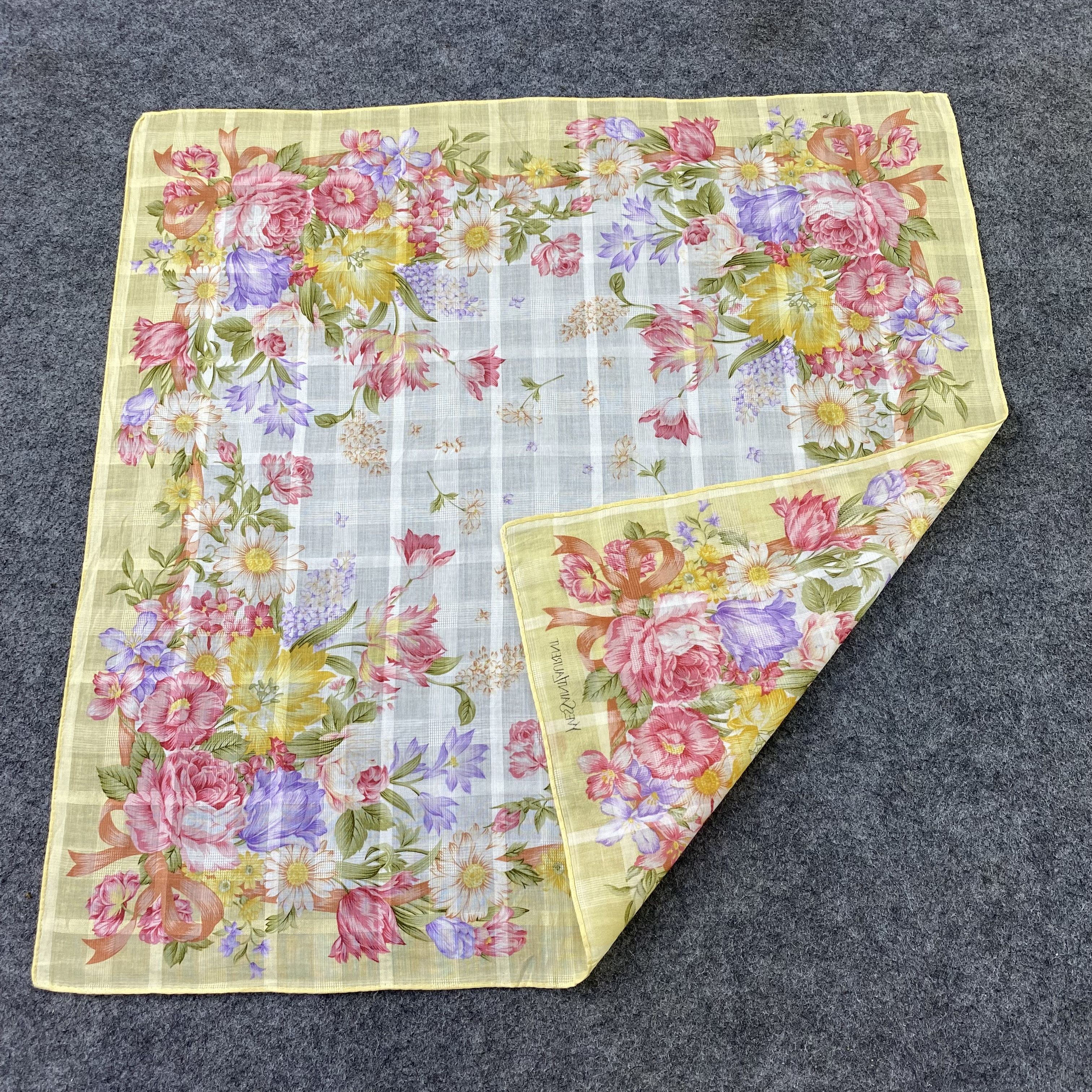 Vintage × Yves Saint Laurent Yves Saint Laurent Handkerchief /Bandana / Neckerchief-B1290 Size ONE SIZE - 6 Thumbnail