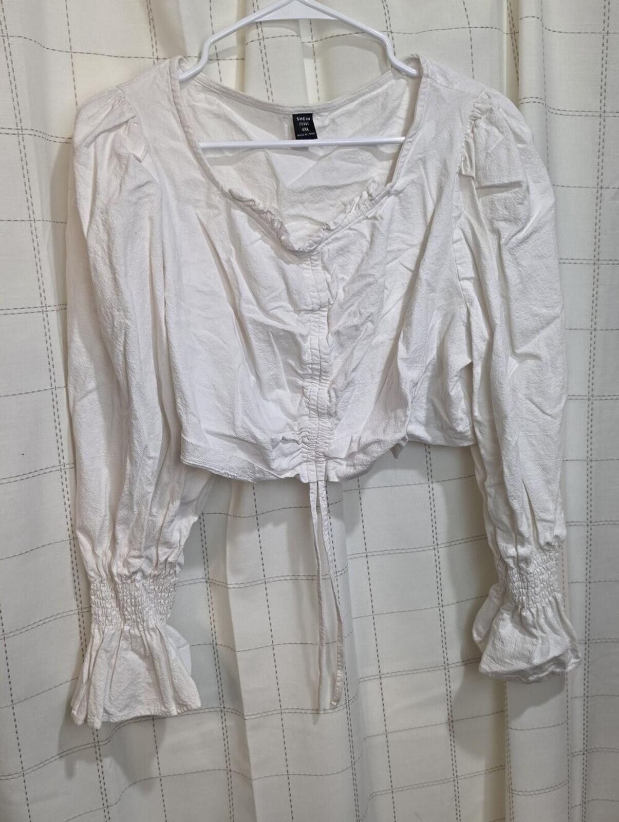 Shein Shein White Crop Top Size 4XL / US 24-26 - 1 Thumbnail