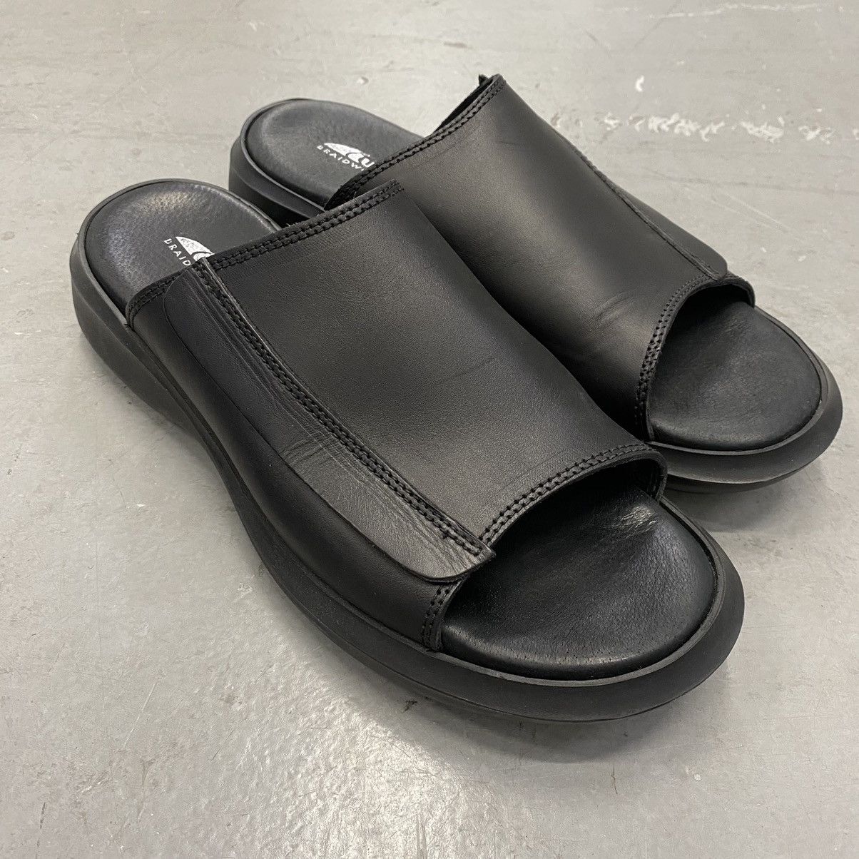 Japanese Brand × Kapital × Vintage Vtg 90s US Roads Chunky Leather Slip Ons ARCHIVAL RARE Size US 10 / EU 43 - 2 Thumbnail