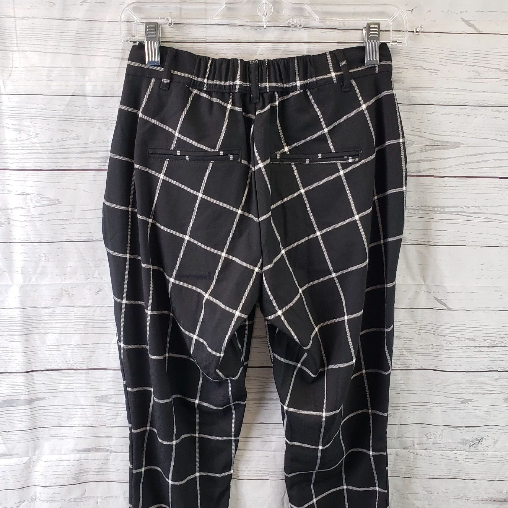 Hot Topic Hot Topic Womens Pants XS Black White Windowpane High Rise Skinny Size 26" / US 2 / IT 38 - 4 Thumbnail