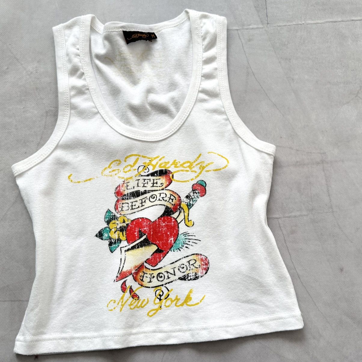 Ed Hardy Y2K Ed Hardy Tribal Tattoo Cropped Tank Top Affliction Style Size M / US 6-8 / IT 42-44 - 2 Thumbnail