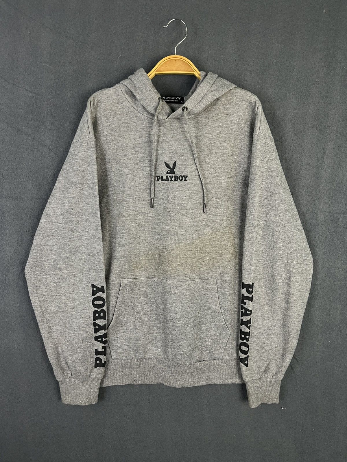 Playboy × Vintage Vintage 90s Playboy Bunny Logo Spell Out Backhit Hoodie Size US XXL / EU 58 / 5 - 2 Thumbnail