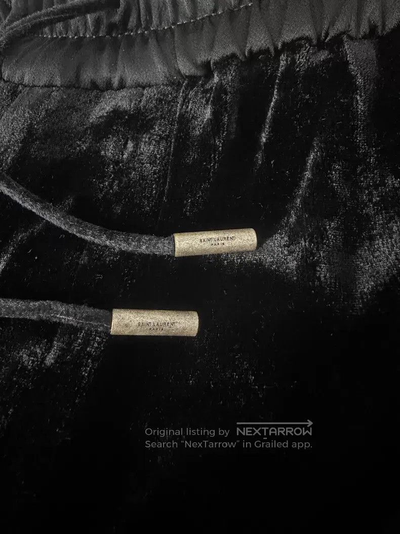 Saint Laurent Paris Saint Laurent Paris size XL Black Velvet Wide-leg Trousers Size US 27 - 4 Thumbnail