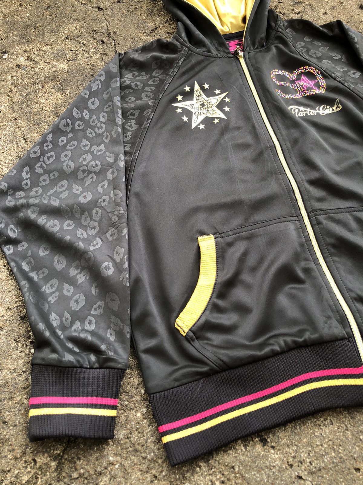 Starter Starter Y2K Vintage Cool Hoodie, Leopard Gold Shinny Diamond Size M / US 6-8 / IT 42-44 - 12 Thumbnail