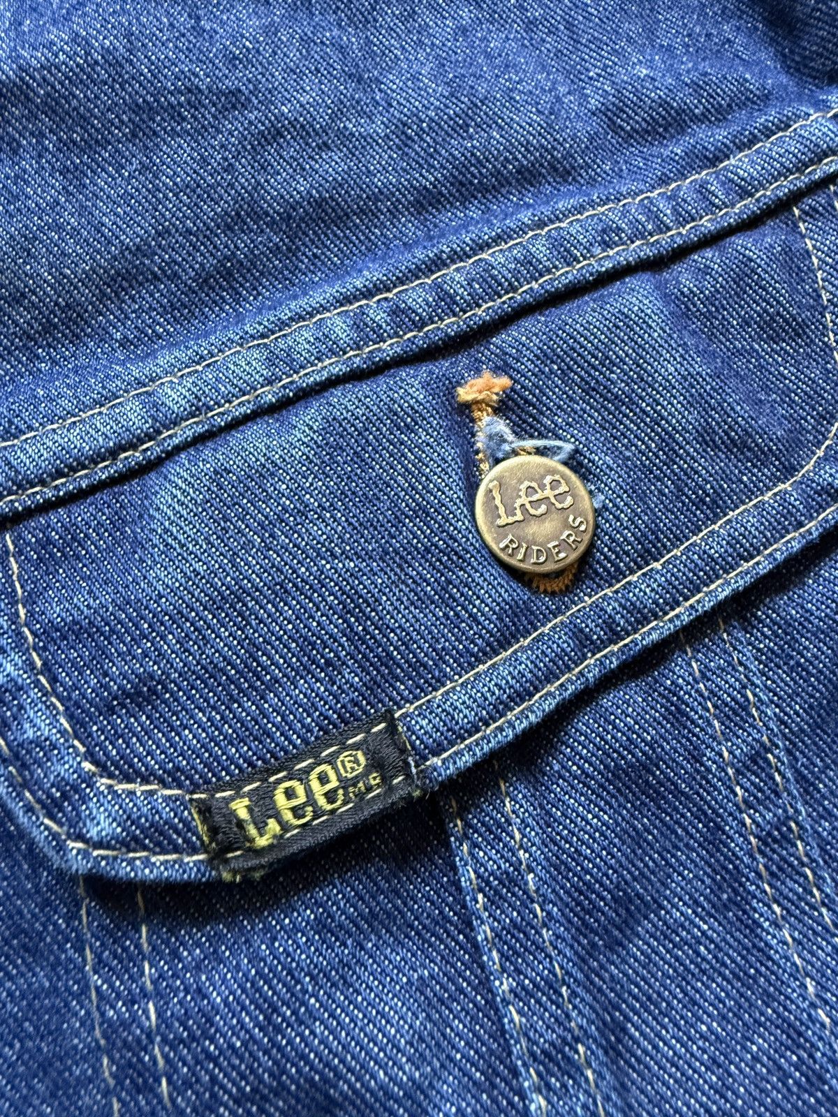 Lee Vintage 80s Lee Riders Dark Wash Denim Jean Jacket Size US L / EU 52-54 / 3 - 4 Thumbnail