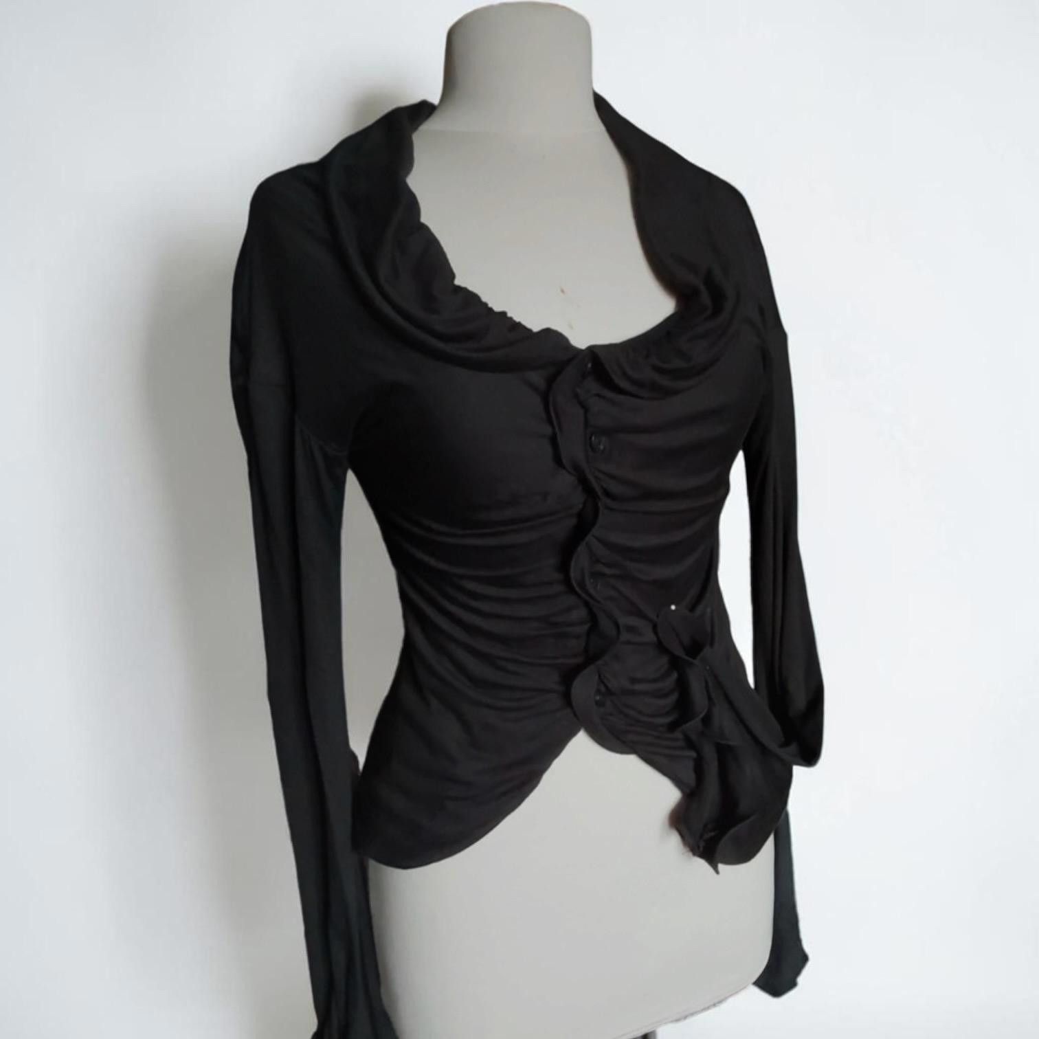 Cop Copine The Draped Button Up Top Size ONE SIZE - 4 Thumbnail