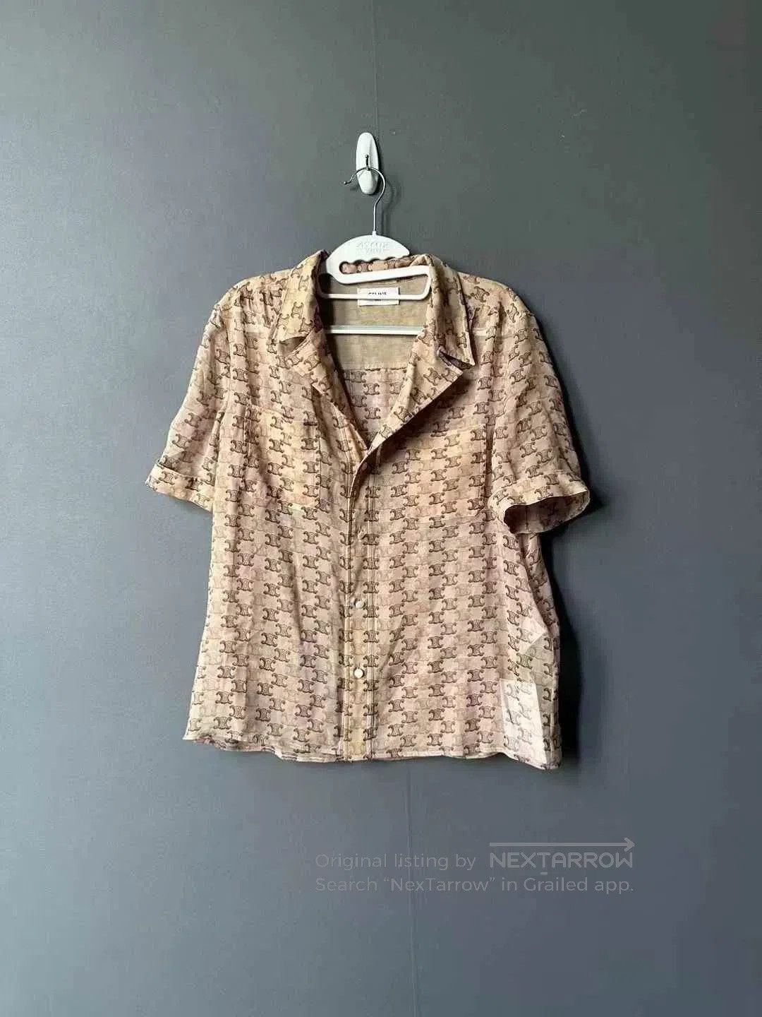 Celine Celine Light Khaki Silk Short. Size S / US 4 / IT 40 - 1 Thumbnail
