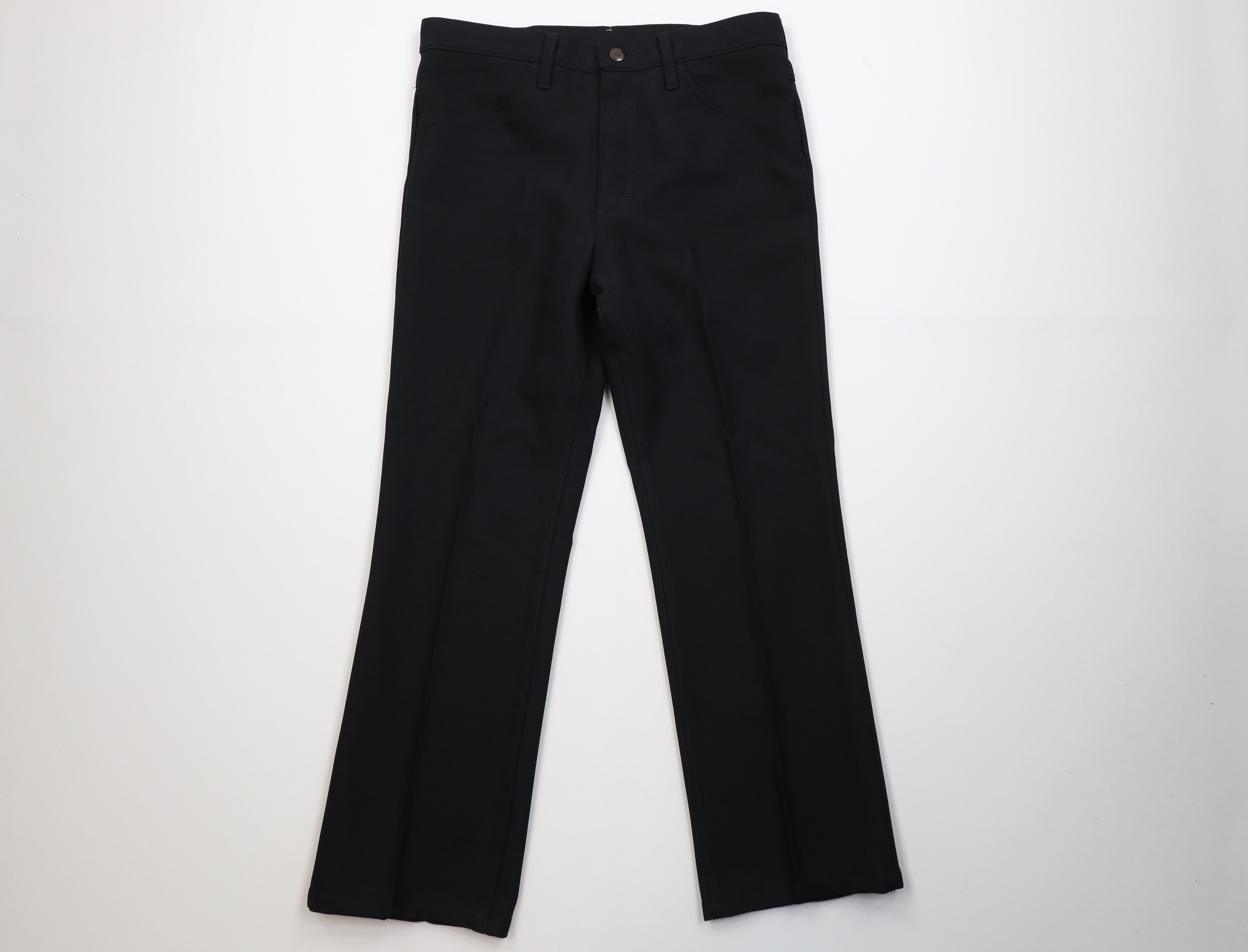 Wrangler Vintage 90s Wrangler Flared Wide Leg Knit Pants Black Size US 33 - 1 Thumbnail