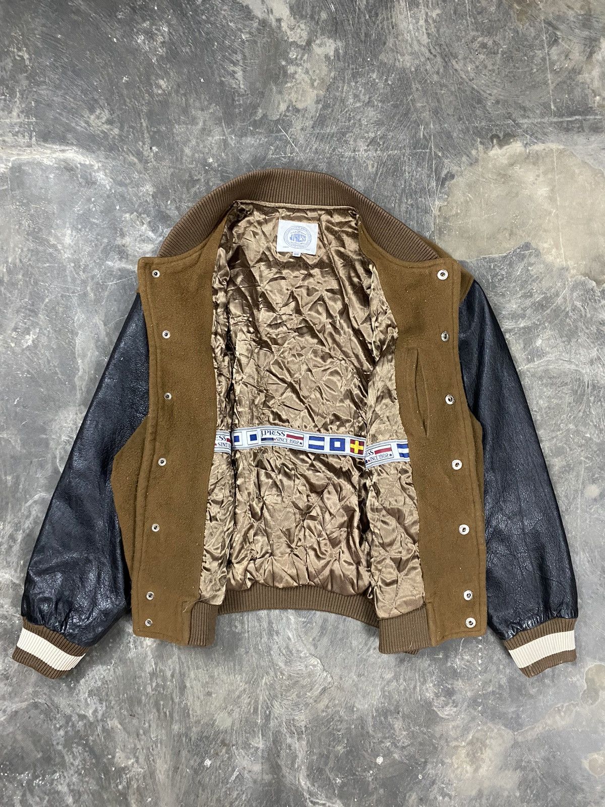 J. Press Varsity J.PRESS Leather Jacket Size US XL / EU 56 / 4 - 5 Thumbnail