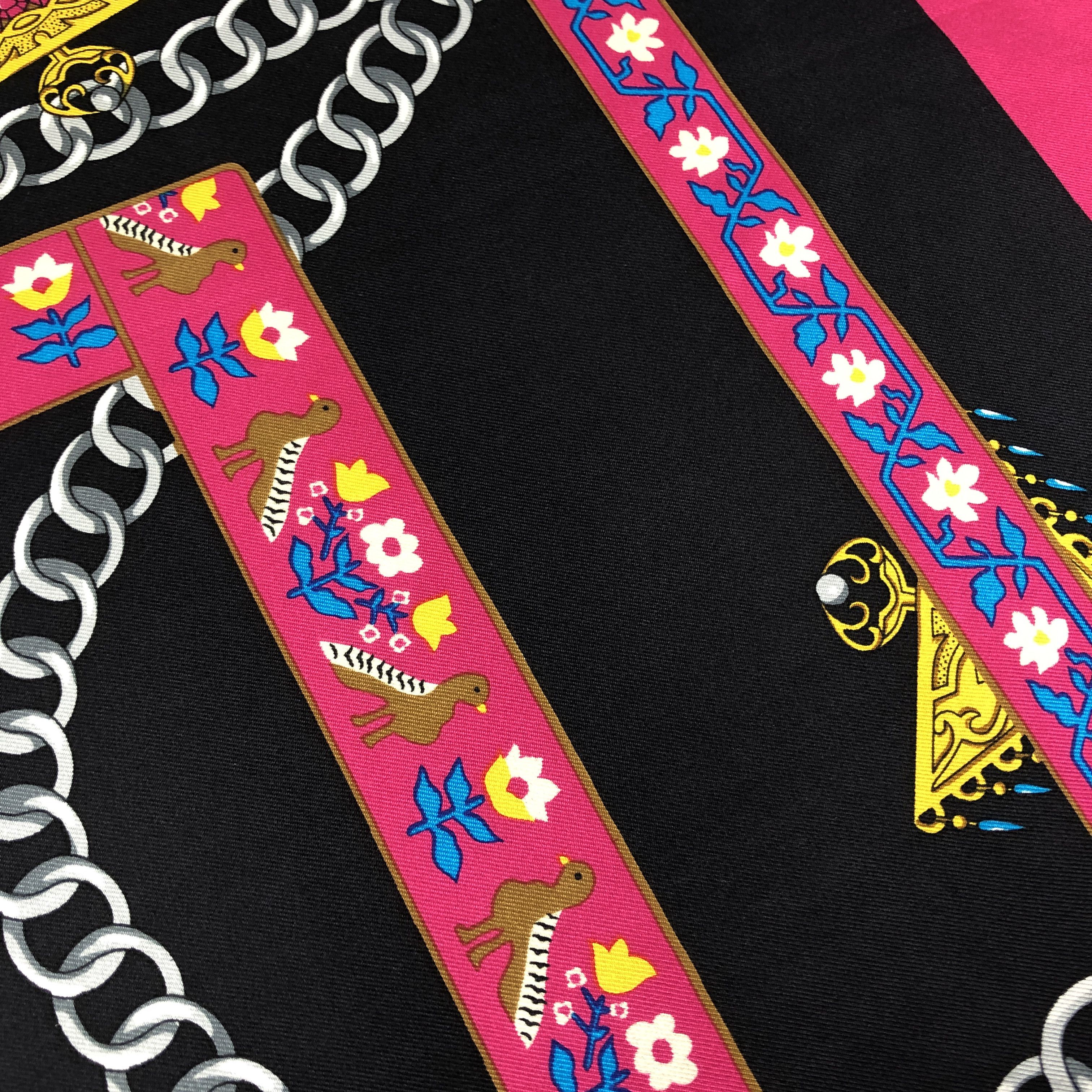 Vintage Vintage M.Borromeo SILK Scarf Twill Stole Wraps Scarves Size ONE SIZE - 8 Thumbnail