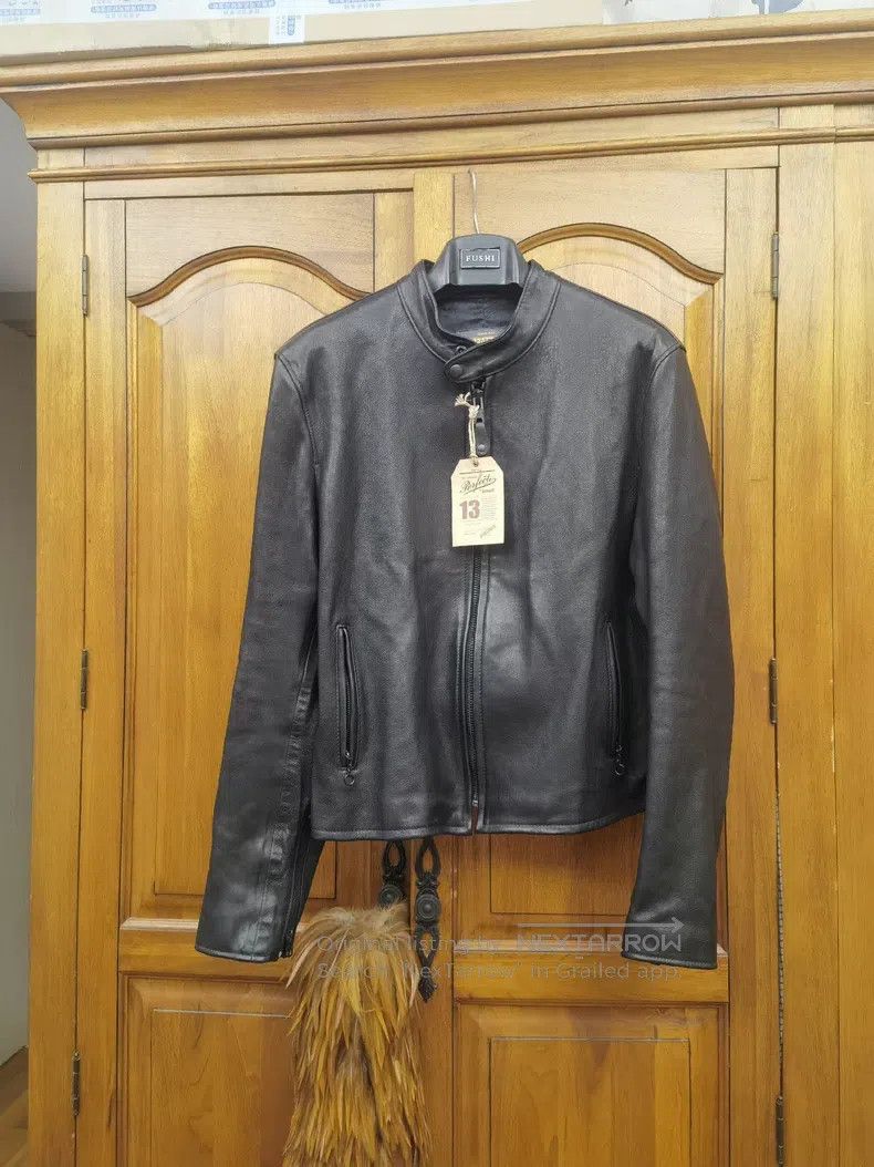 Schott Schott Plant-tanned lambskin coffee knight stands up for t Size US L / EU 52-54 / 3 - 2 Thumbnail