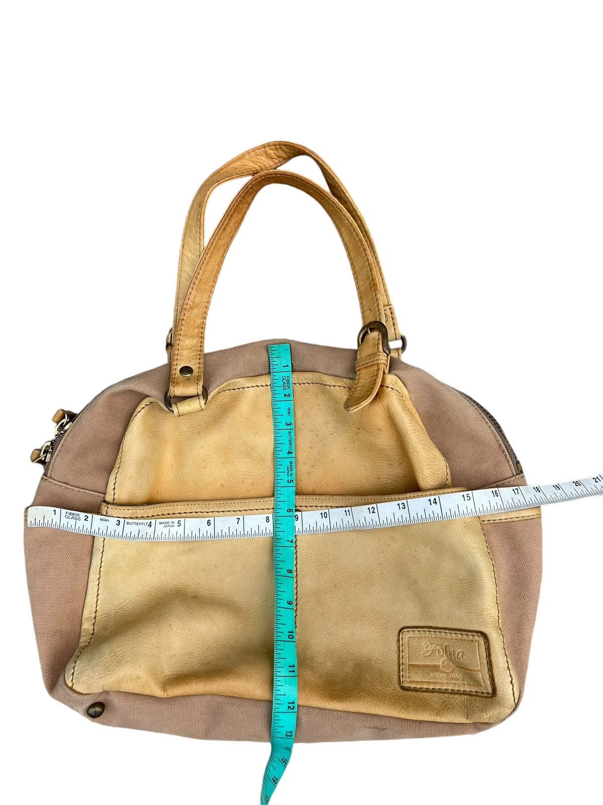 Leather Folna Japan Distressed Sun Faded Patina Leather Bag Size ONE SIZE - 25 Thumbnail