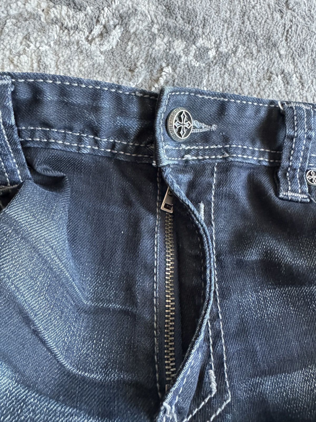 Affliction Vintage Y2K Affliction Ace Jeans cyber grunge goth Size US 36 / EU 52 - 6 Thumbnail