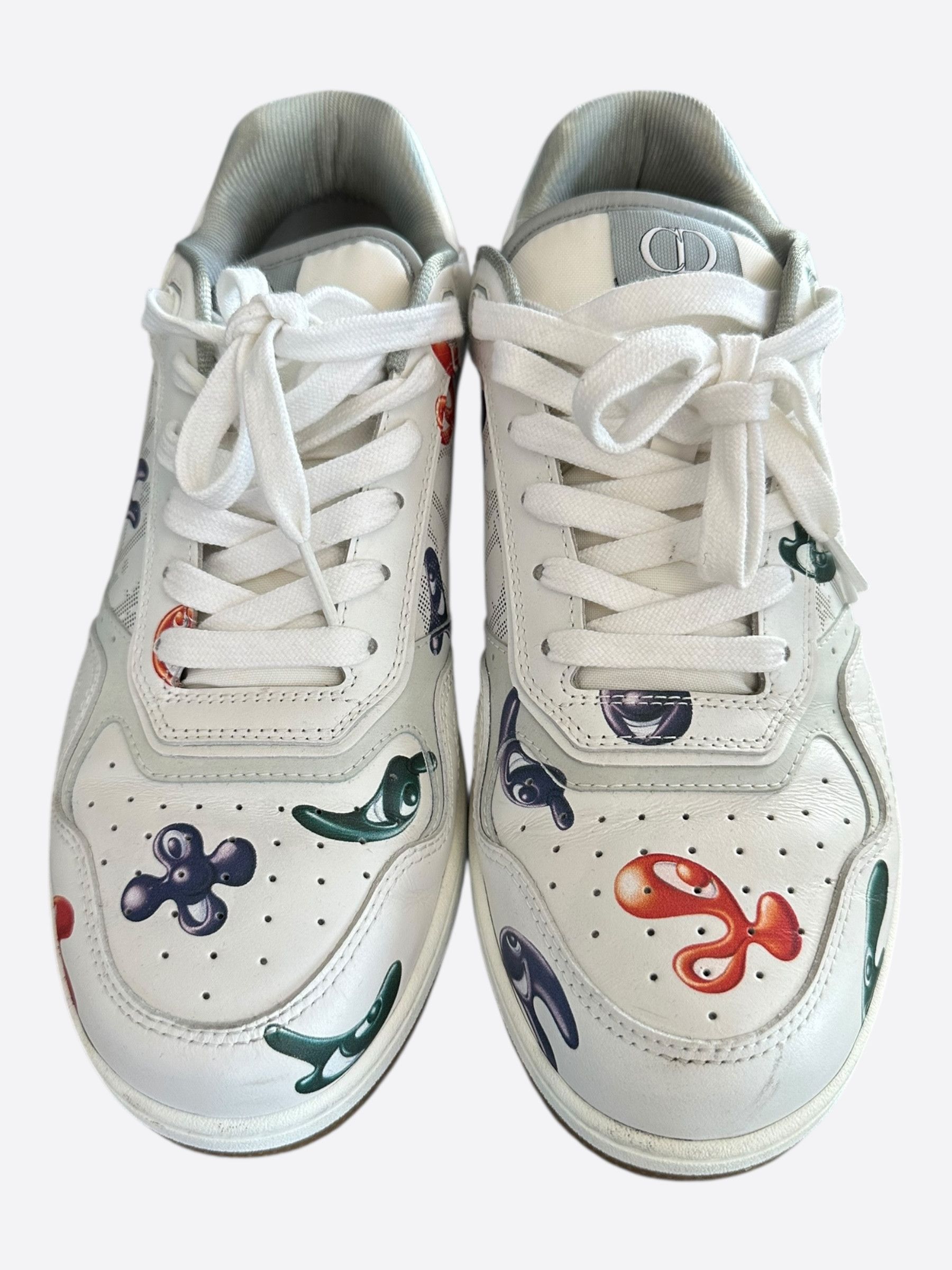 Dior Kenny Scharf White & Multicolor Oblique Faces B27 Sneakers Size US 10 / EU 43 - 2 Thumbnail