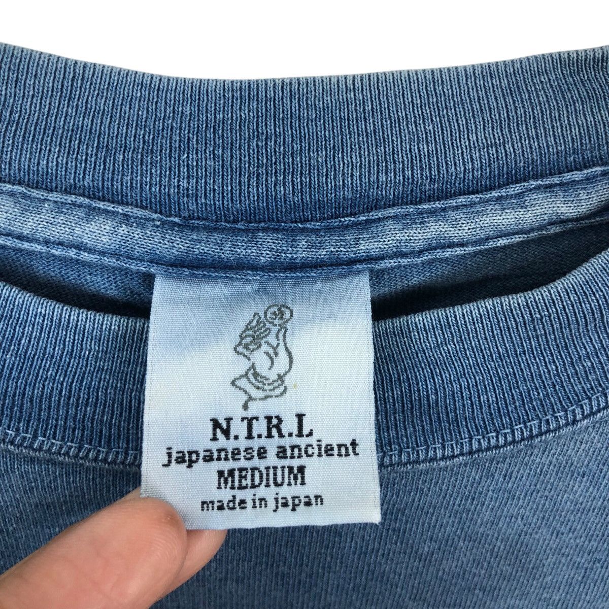 Japanese Brand Vintage NTRL Japanese Ancient Indigo Dye T Shirt Size M Size US M / EU 48-50 / 2 - 5 Thumbnail