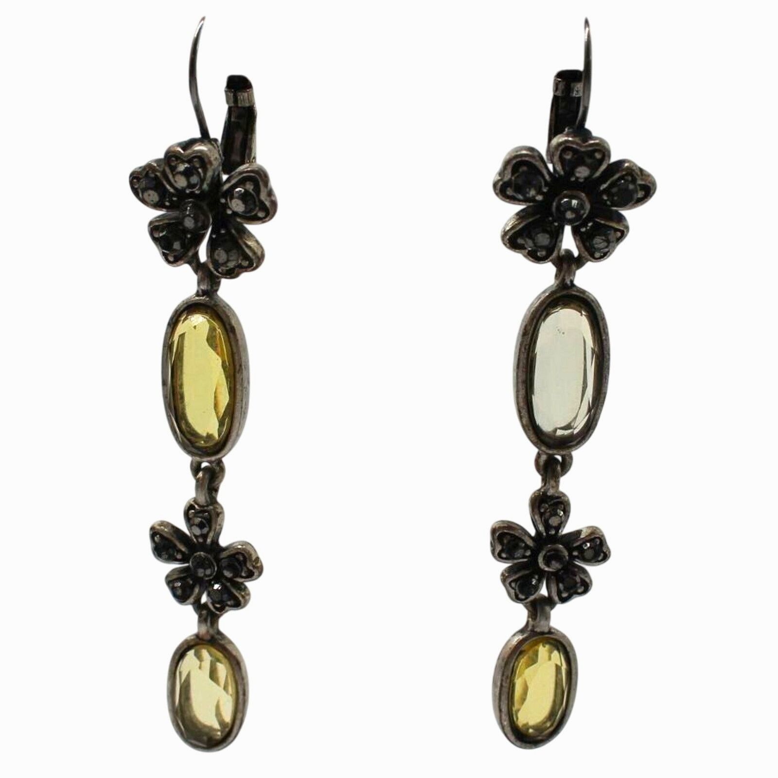 Other Vintage Parure Set •Necklace Bracelet Earrings •Yellow •16" Size ONE SIZE - 4 Thumbnail