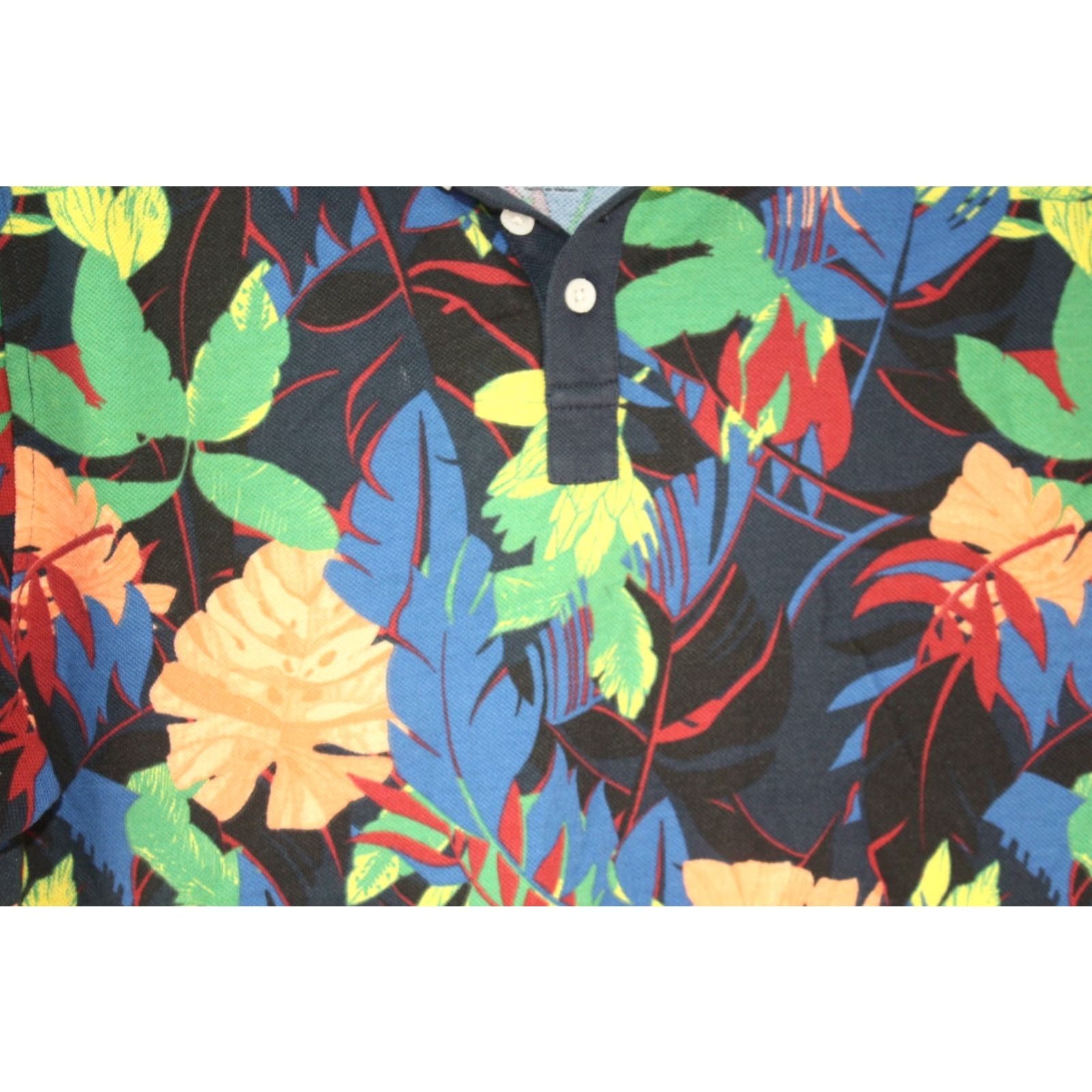Vintage Mens Blue Floral Polo Shirt Unique designs for unique Men S Size US S / EU 44-46 / 1 - 3 Thumbnail