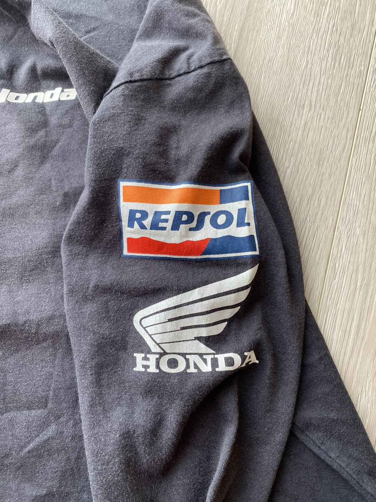GAS × Honda Gas Jeans Honda Racing Logo Print Longsleeve T-Shirt Size US L / EU 52-54 / 3 - 7 Thumbnail