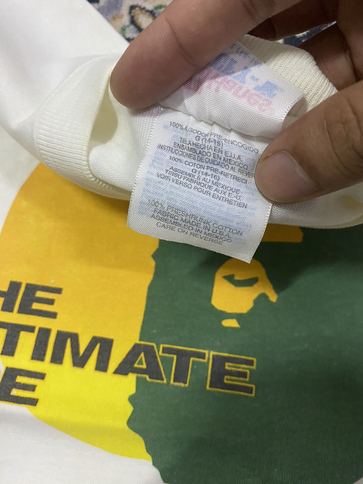 Bape 🔥OG🔥Rare 90s Vintage bape x stash the ultimate ape hanes tag Size US S / EU 44-46 / 1 - 10 Thumbnail