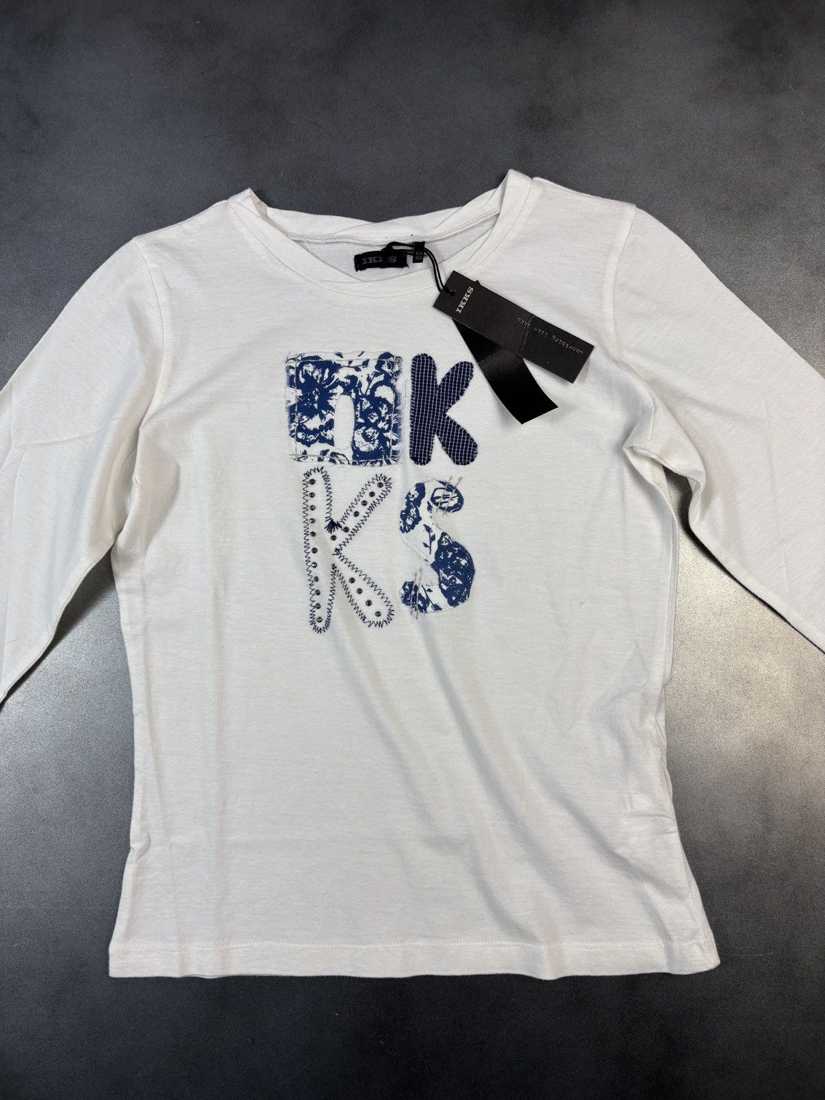 IKKS × Vintage Vintage IKKS Longsleeve Embroidered Youth 2000s Y2K 1990s Size XS / US 0-2 / IT 36-38 - 7 Thumbnail