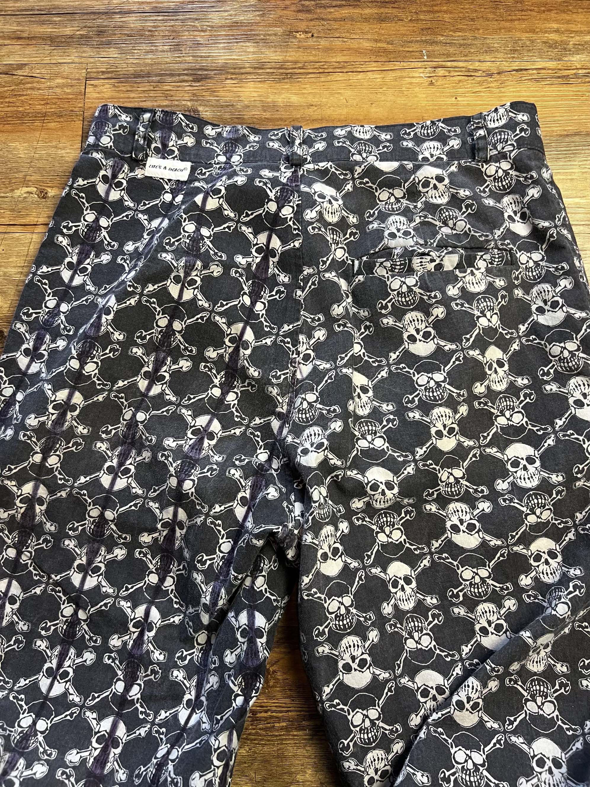 Life's a Beach RARE Vintage 1980's Life's A Beach Skull Print Pants Size US 32 / EU 48 - 11 Thumbnail