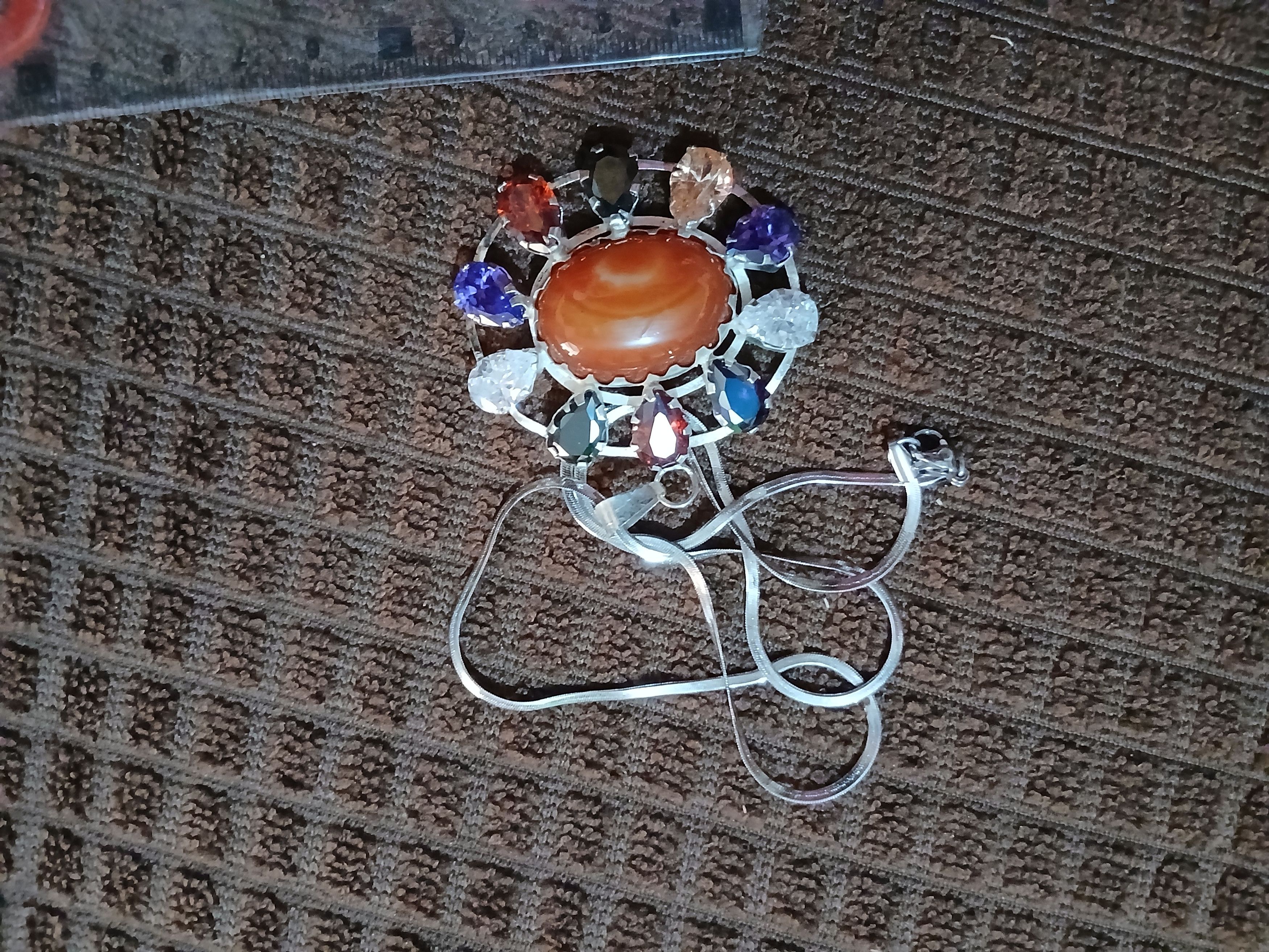 Other Orange Stone Necklace Size ONE SIZE - 3 Thumbnail