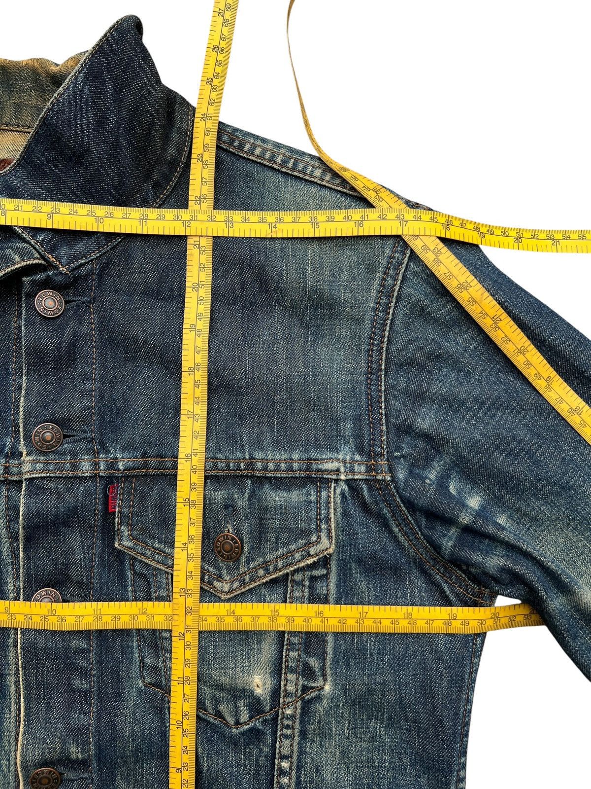 Edwin Vintage Edwin Japan Mudwash Distressed Denim Jacket Size US M / EU 48-50 / 2 - 14 Thumbnail