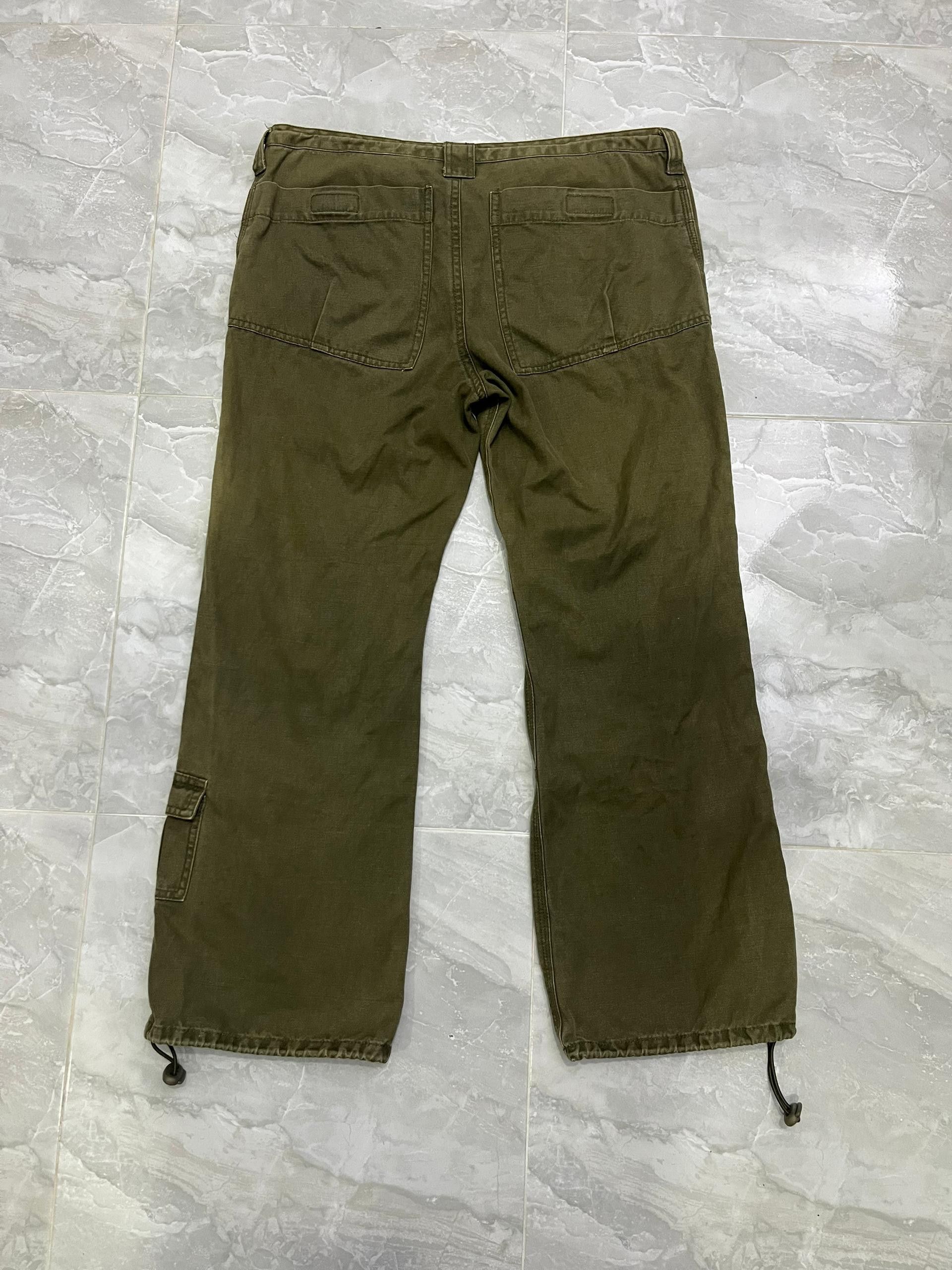 Japanese Brand Power Plant Women Olive Military Utility Cargos Size 32" / US 10 / IT 46 - 7 Thumbnail