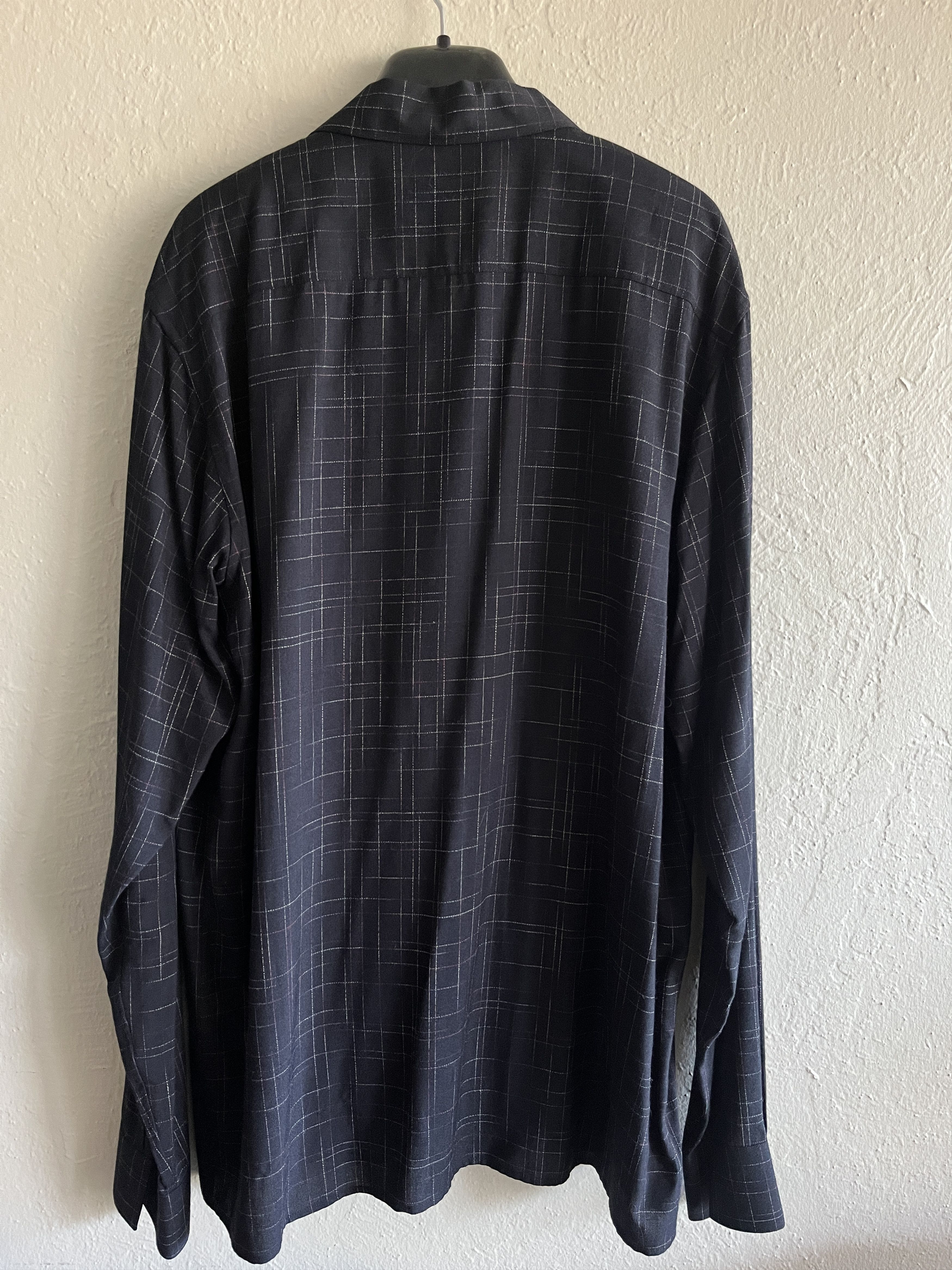 Hedi Slimane × Saint Laurent Paris Saint Laurent Paris Navy Dress Shirt Hedi Slimane FW14 Size US L / EU 52-54 / 3 - 4 Thumbnail